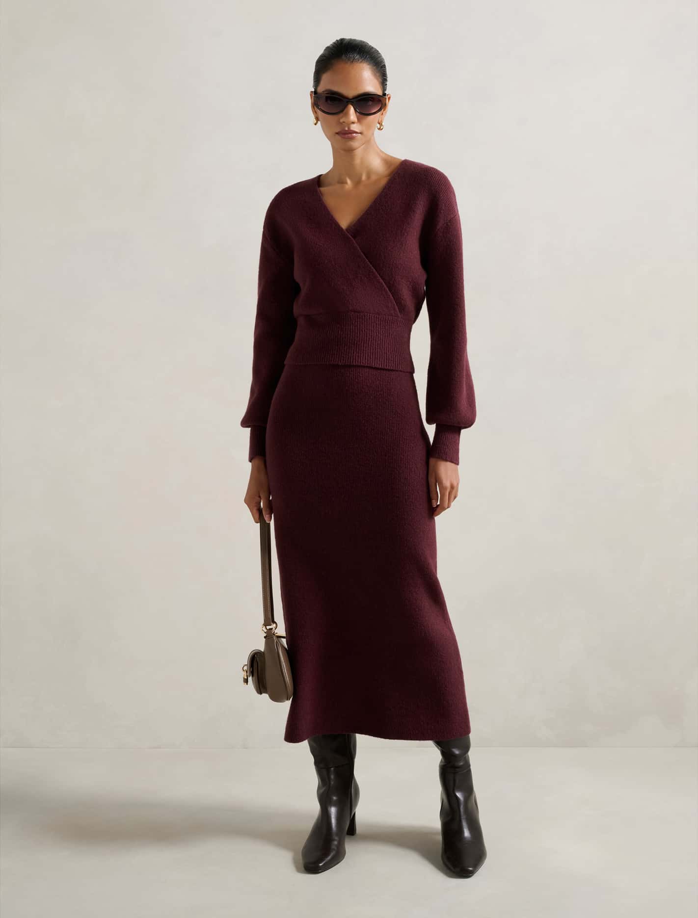 Sloane Petite Wrap Knit Sweater Forever New