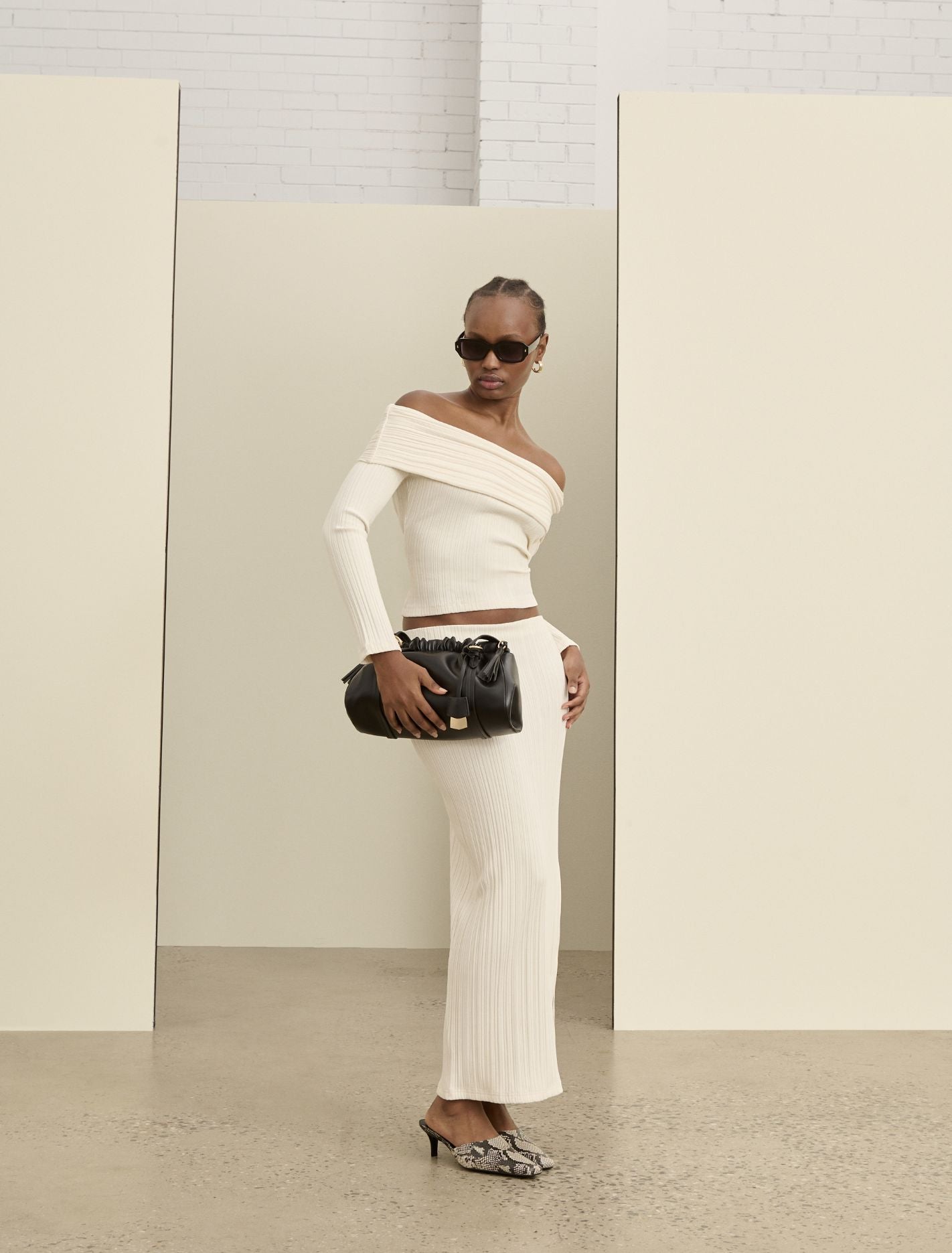 Maribella Rib Bardot Top Forever New