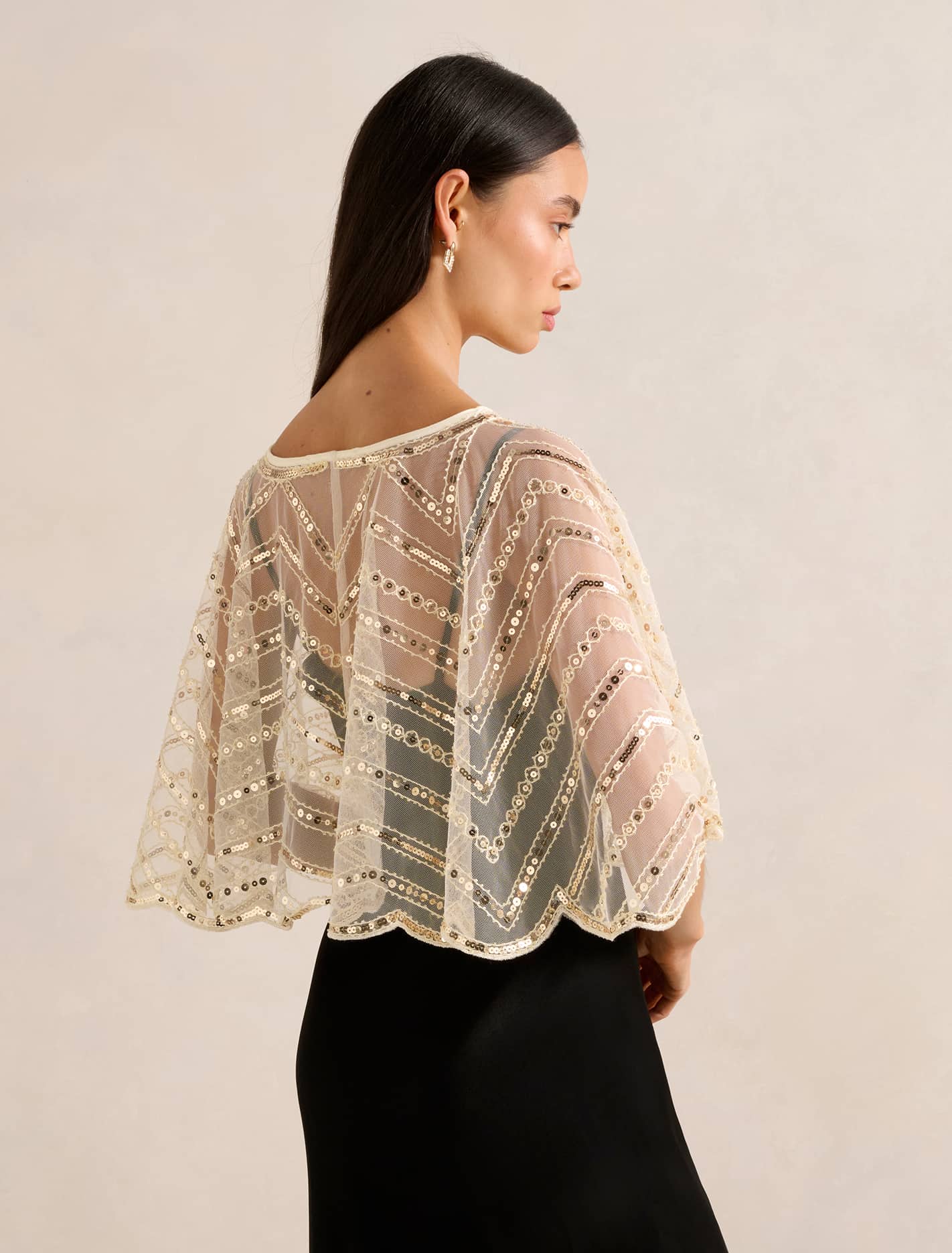 Scarlett Sequin Cape Forever New