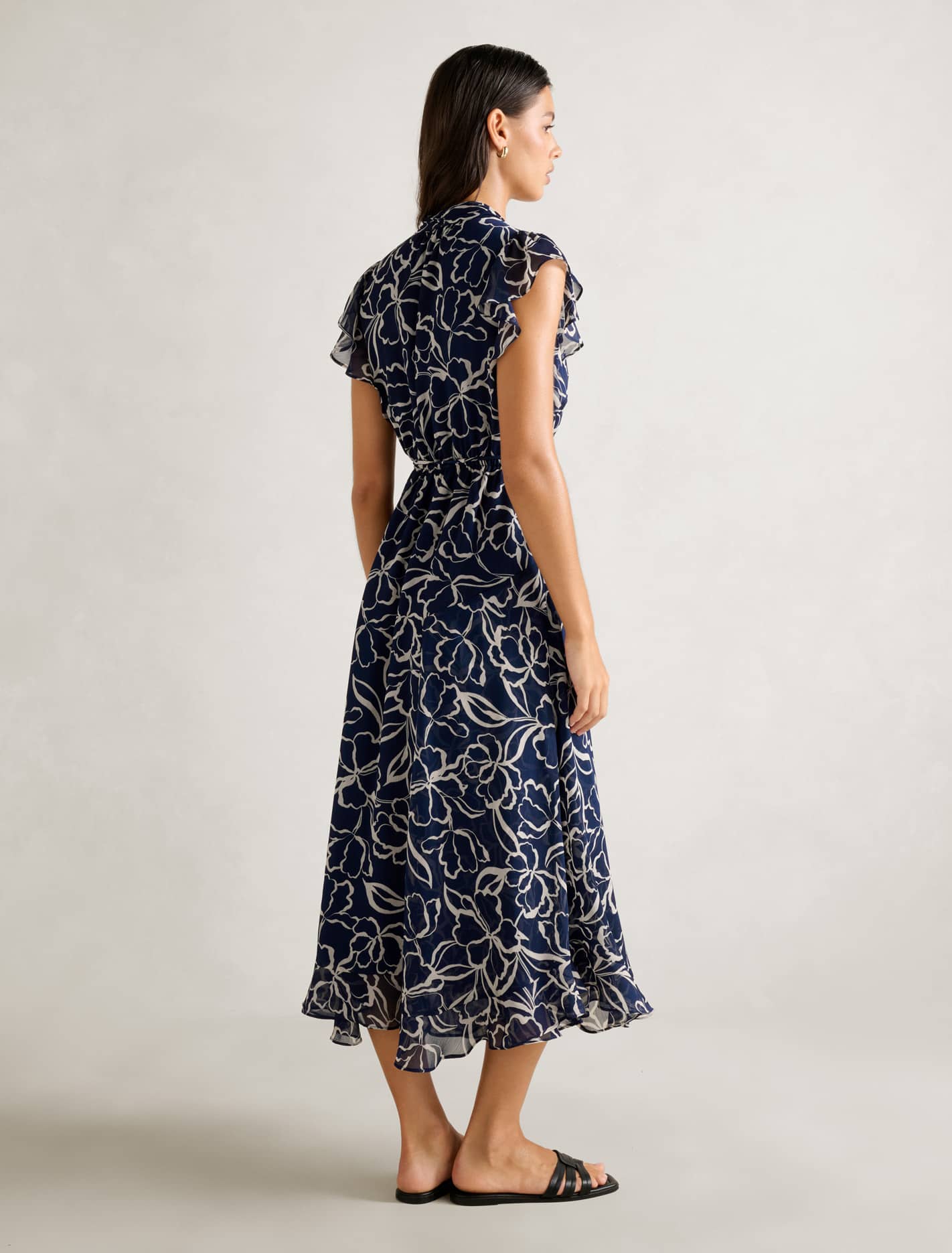 Maxwell Flutter Sleeve Midi Dress Forever New
