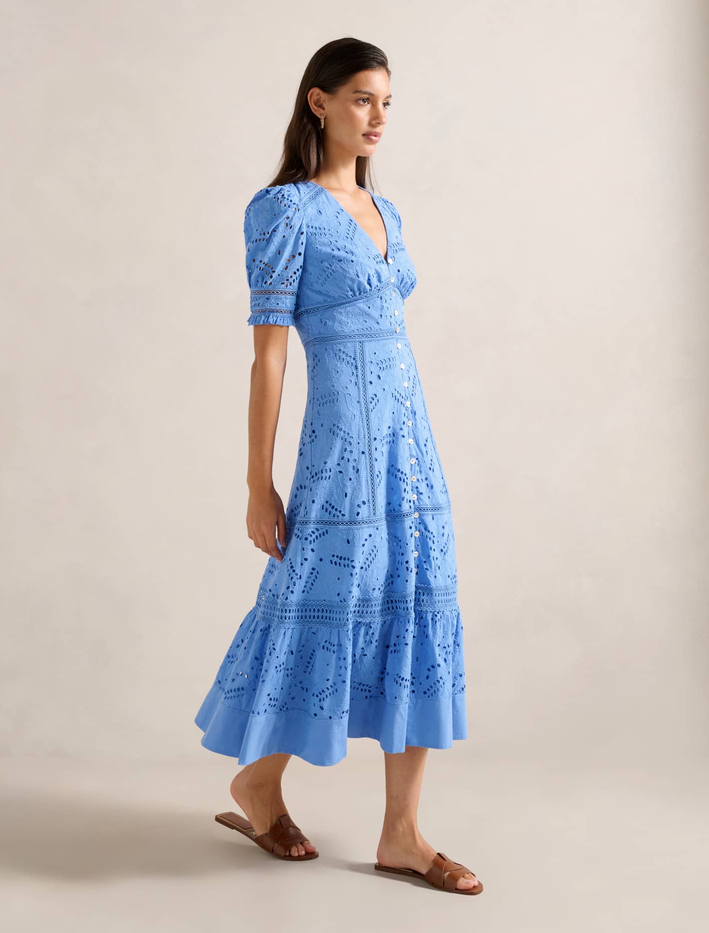 Eloise Broderie Midi Dress Forever New