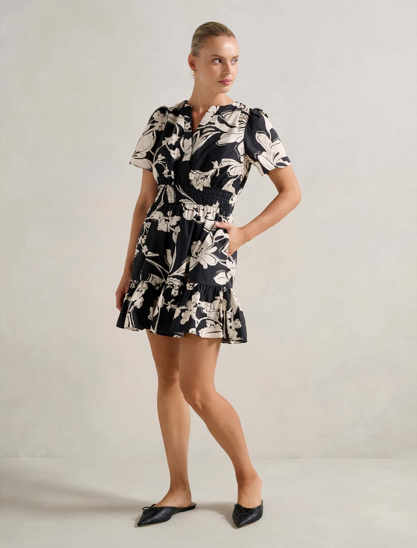 Eleanor Short Sleeve Mini Dress Forever New