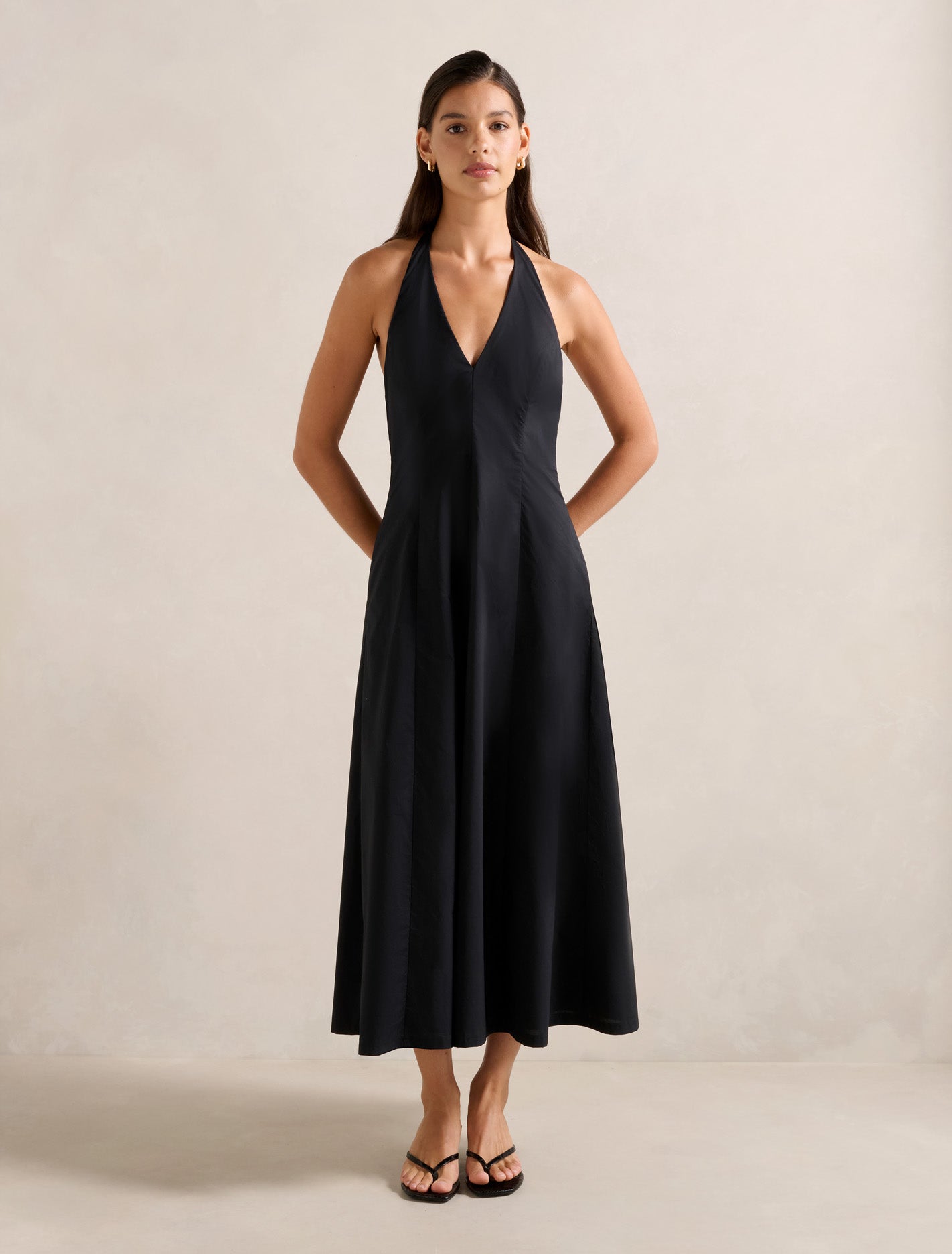 Lucinda Halter Neck Midi Dress - Main Image