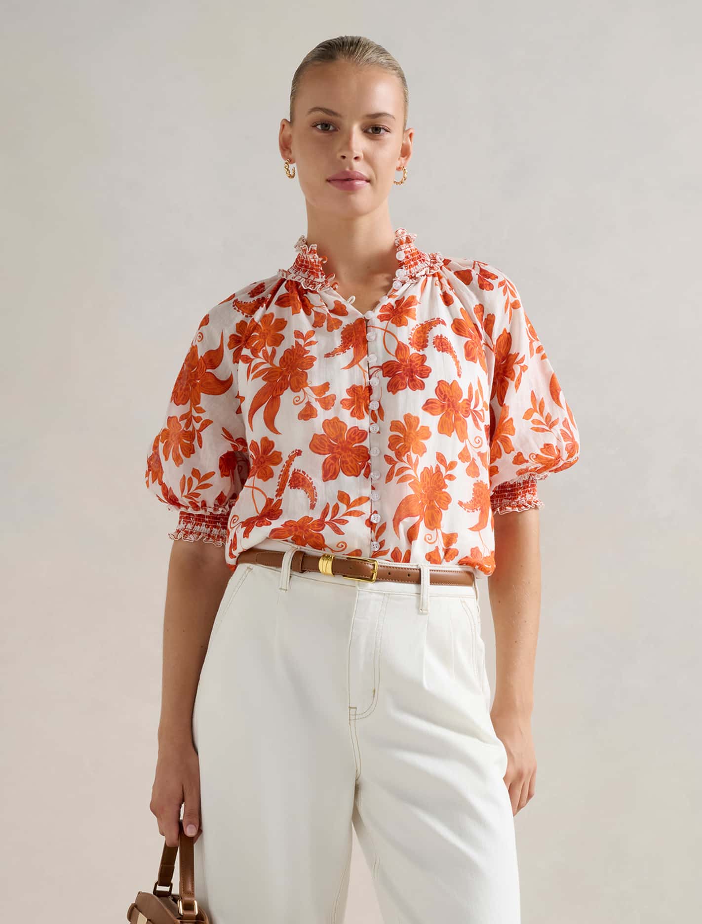 Scarlett Short Sleeve Blouse Astley Floral Forever New
