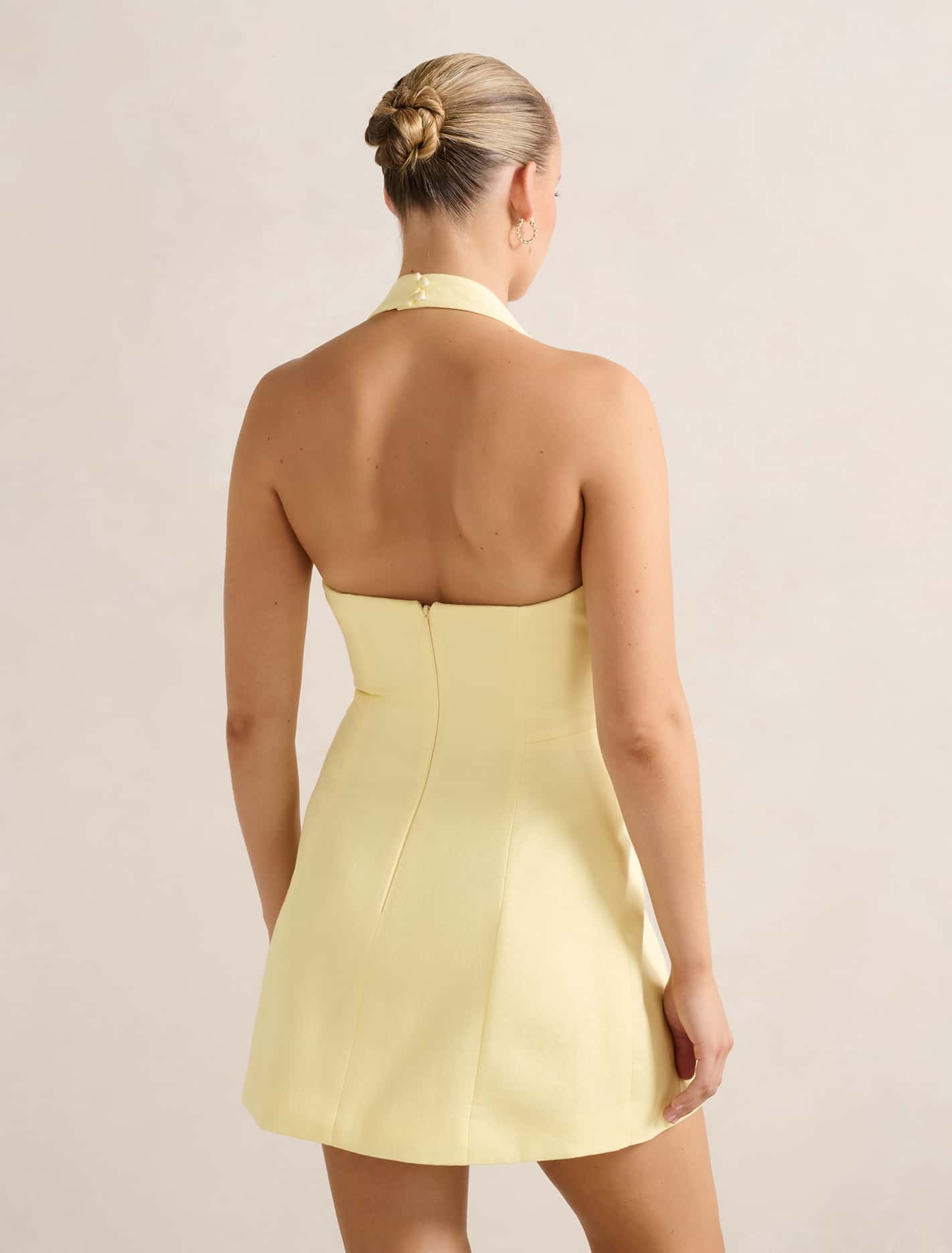 Ricki Linen Halter Mini Dress Forever New