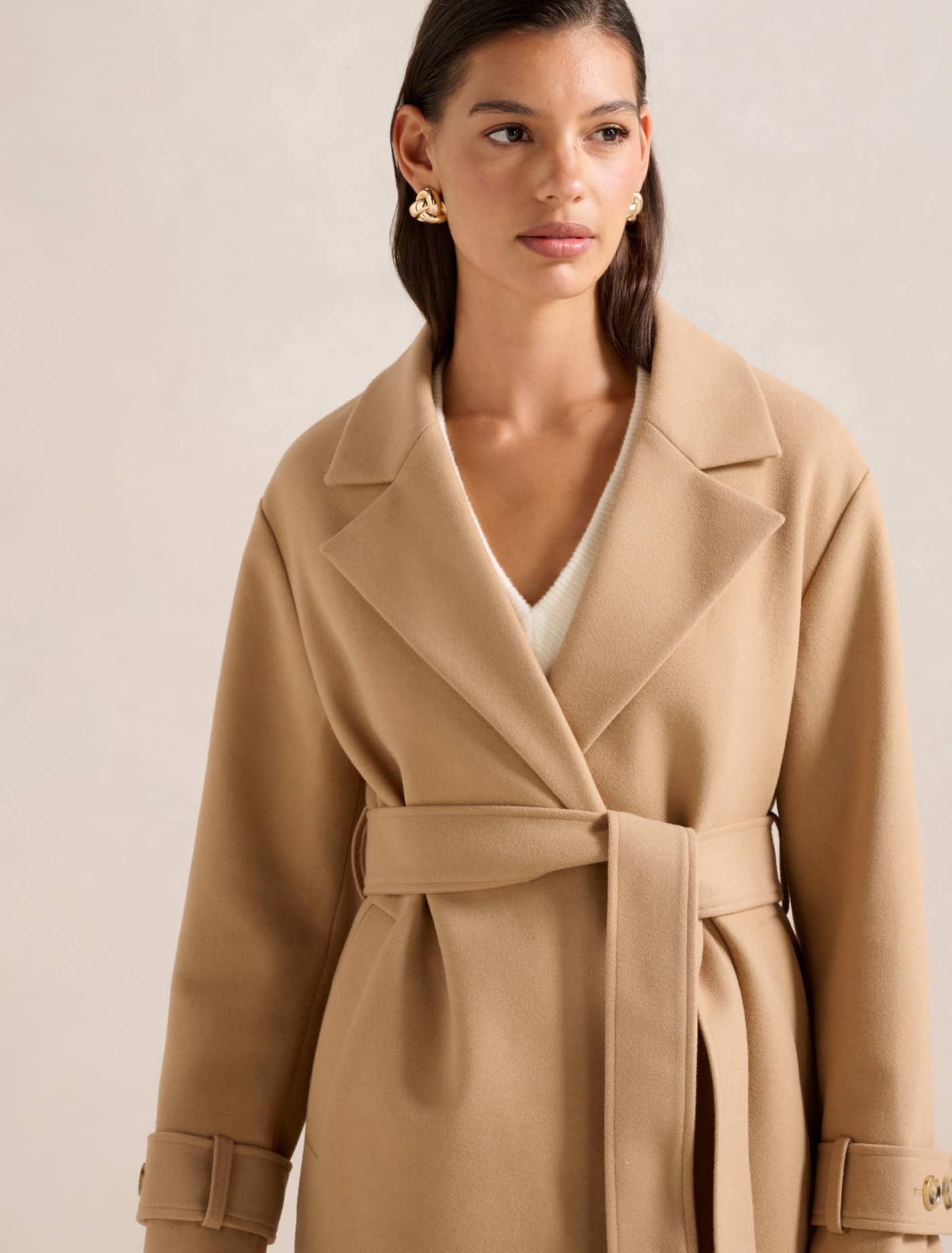 Heidi Double Breasted Wrap Coat Forever New