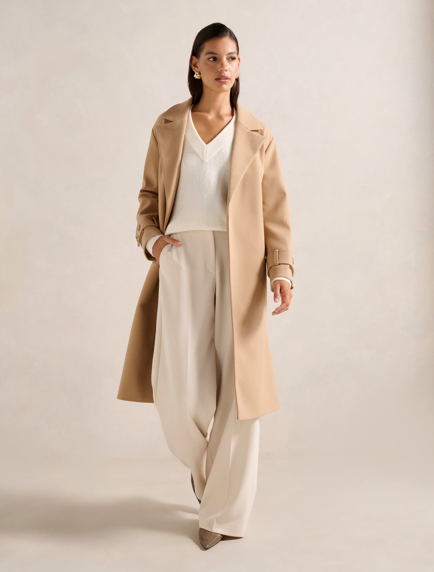 Heidi Double Breasted Wrap Coat Forever New