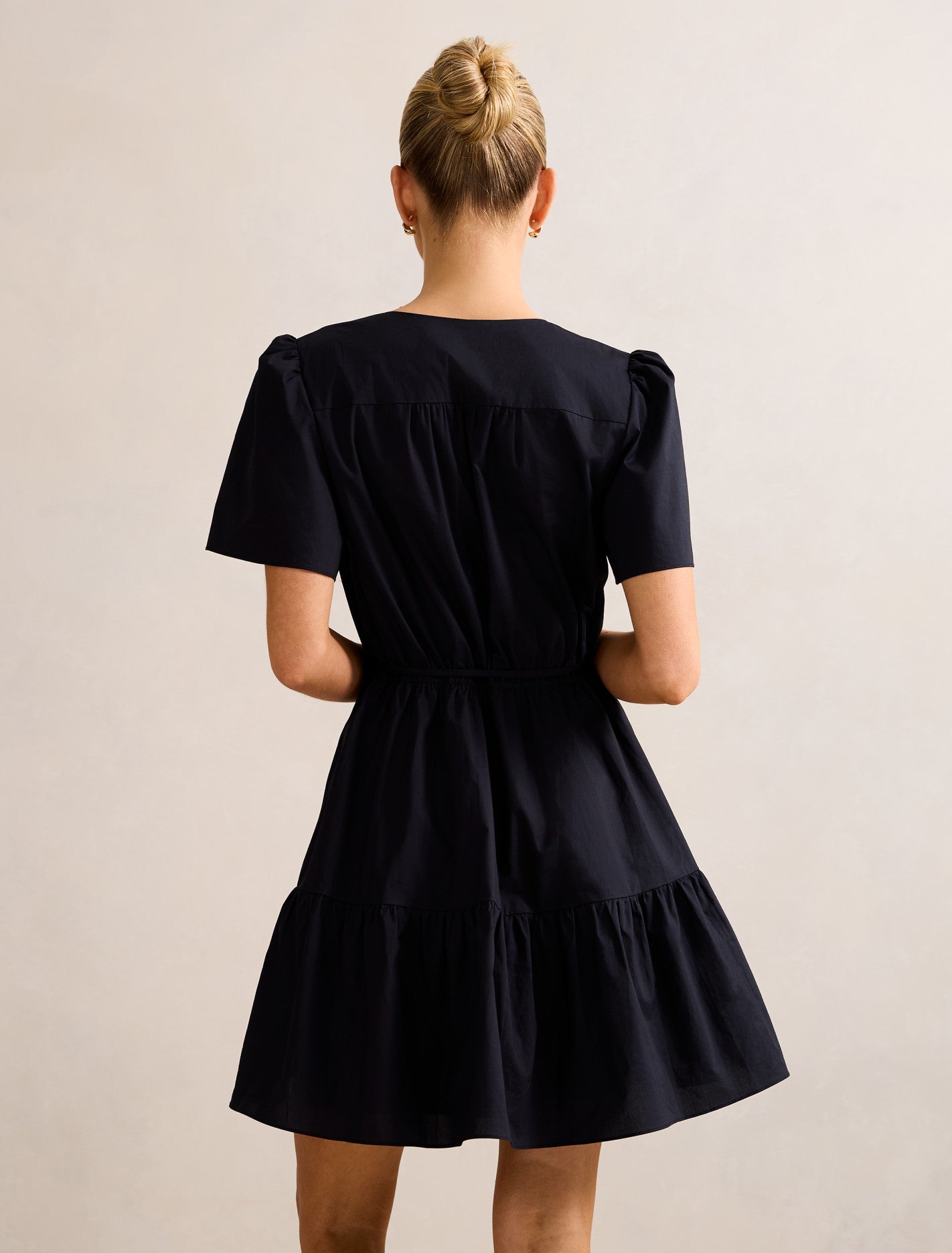 Hattie Short Sleeve Cotton Mini Dress