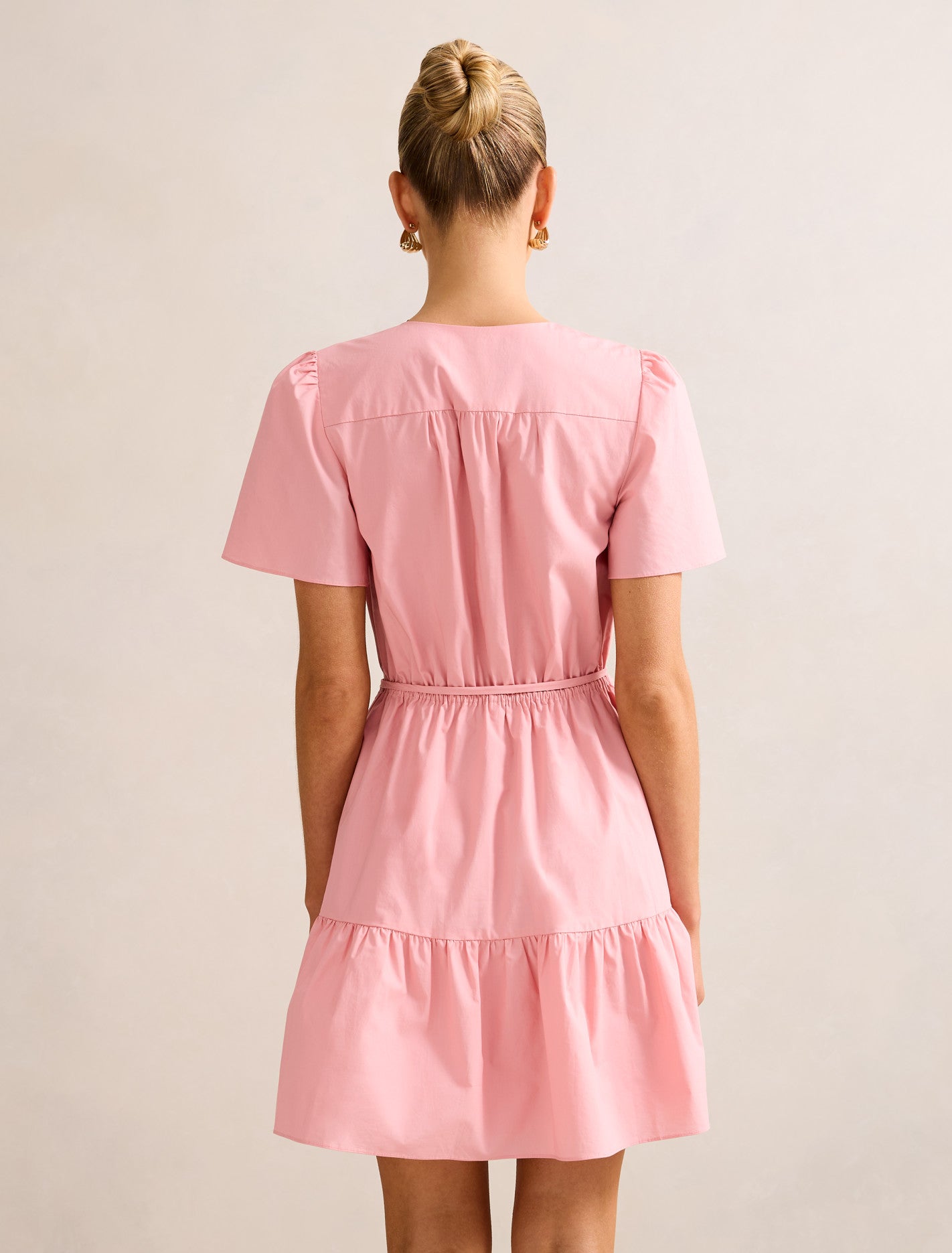Hattie Short Sleeve Cotton Mini Dress