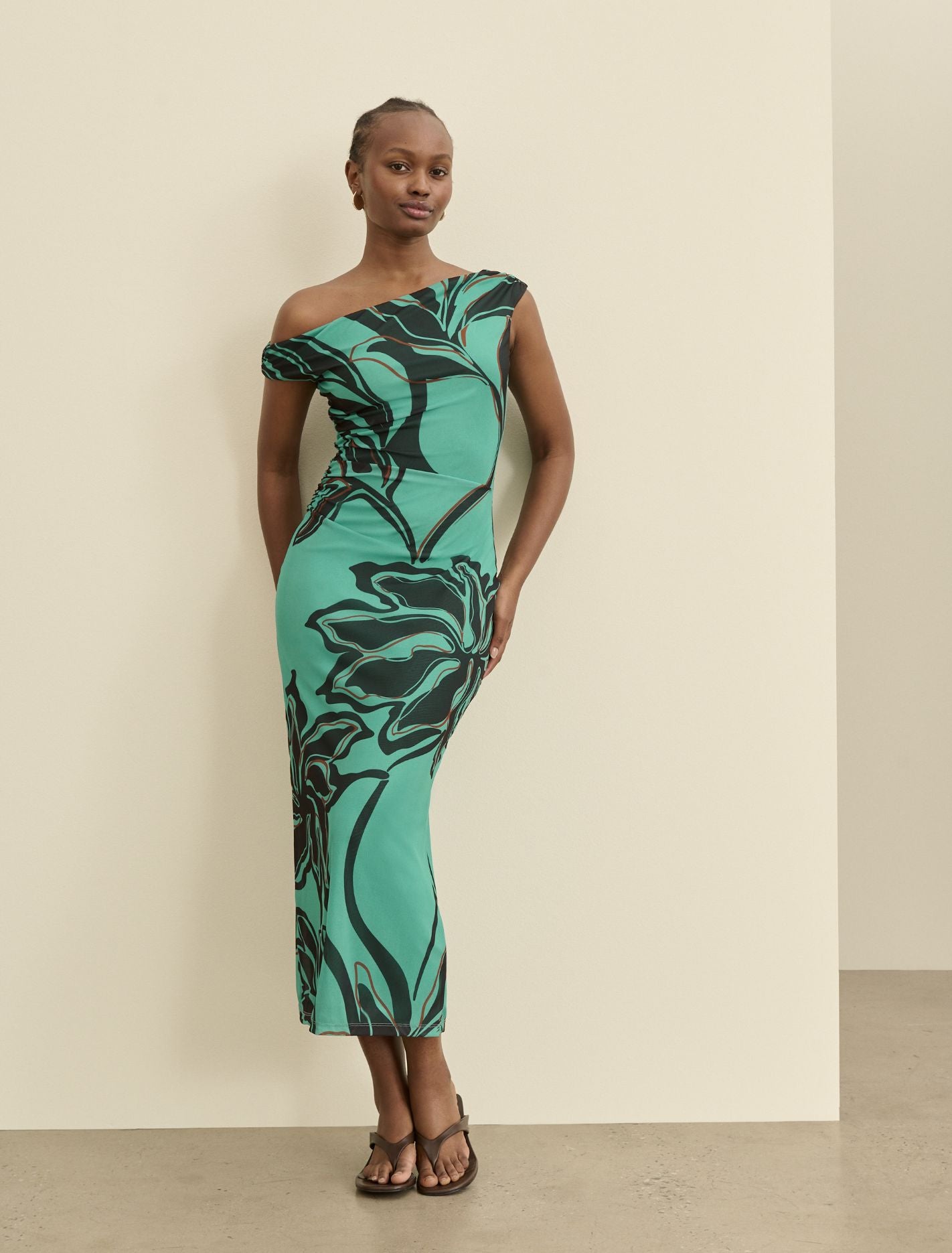 Gisella Tipped Mesh Midi Dress Forever New