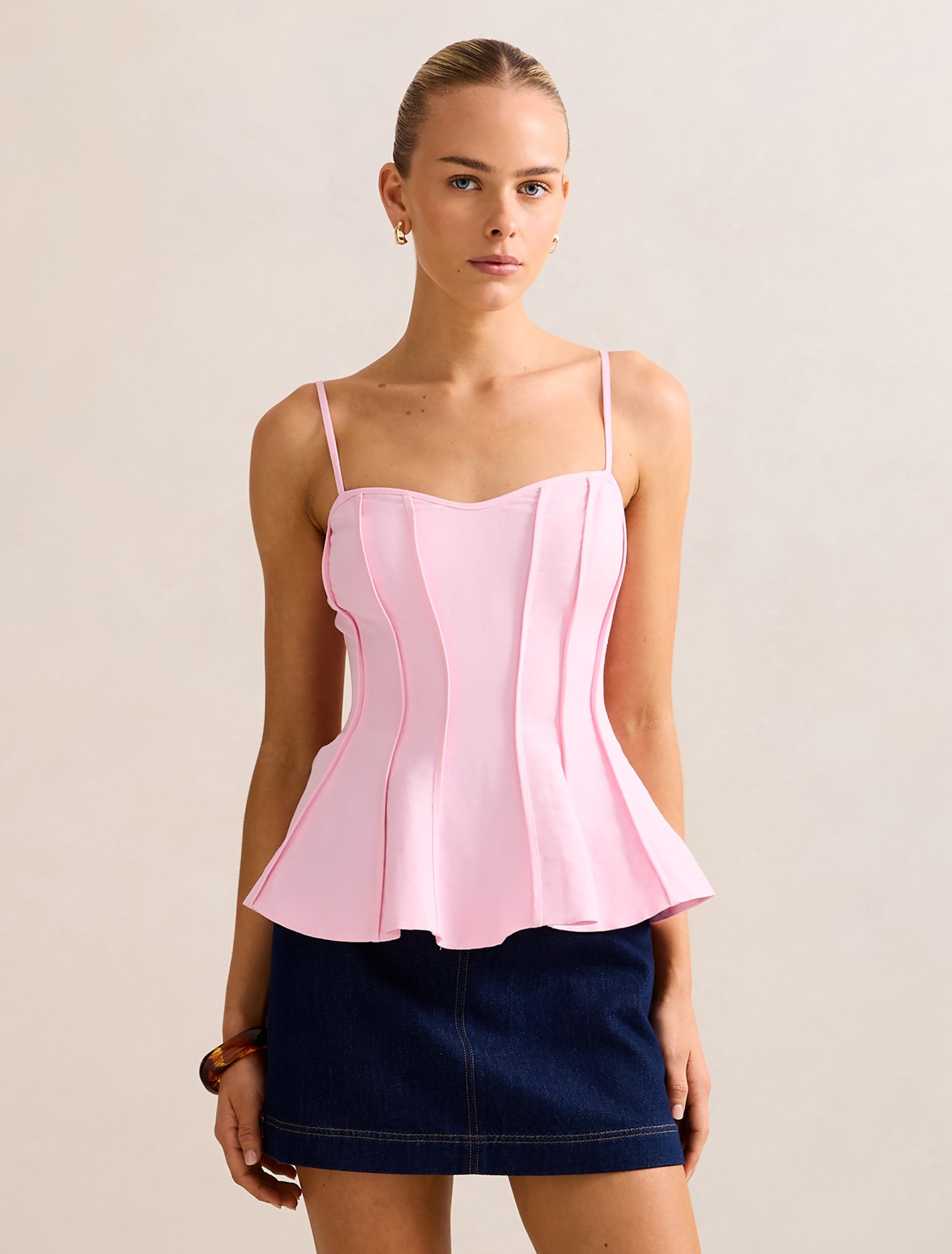 Caitlin Peplum Top Candy Hearts Forever New