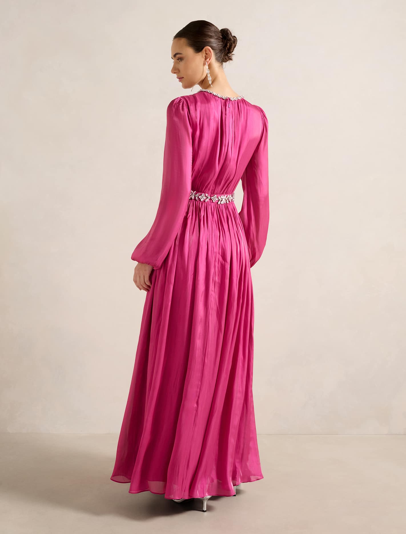 Elvia Metallic Belted Maxi Dress Forever New