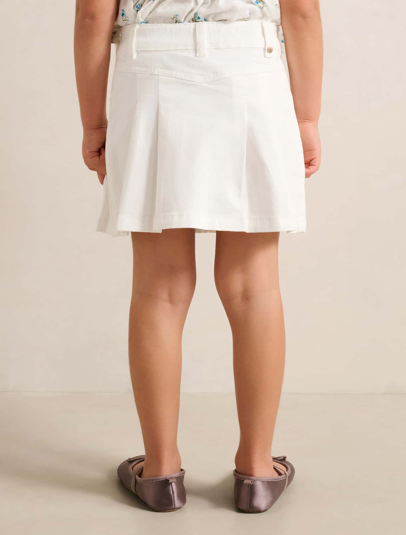 Davina Pleated Girls Denim Skirt Forever New