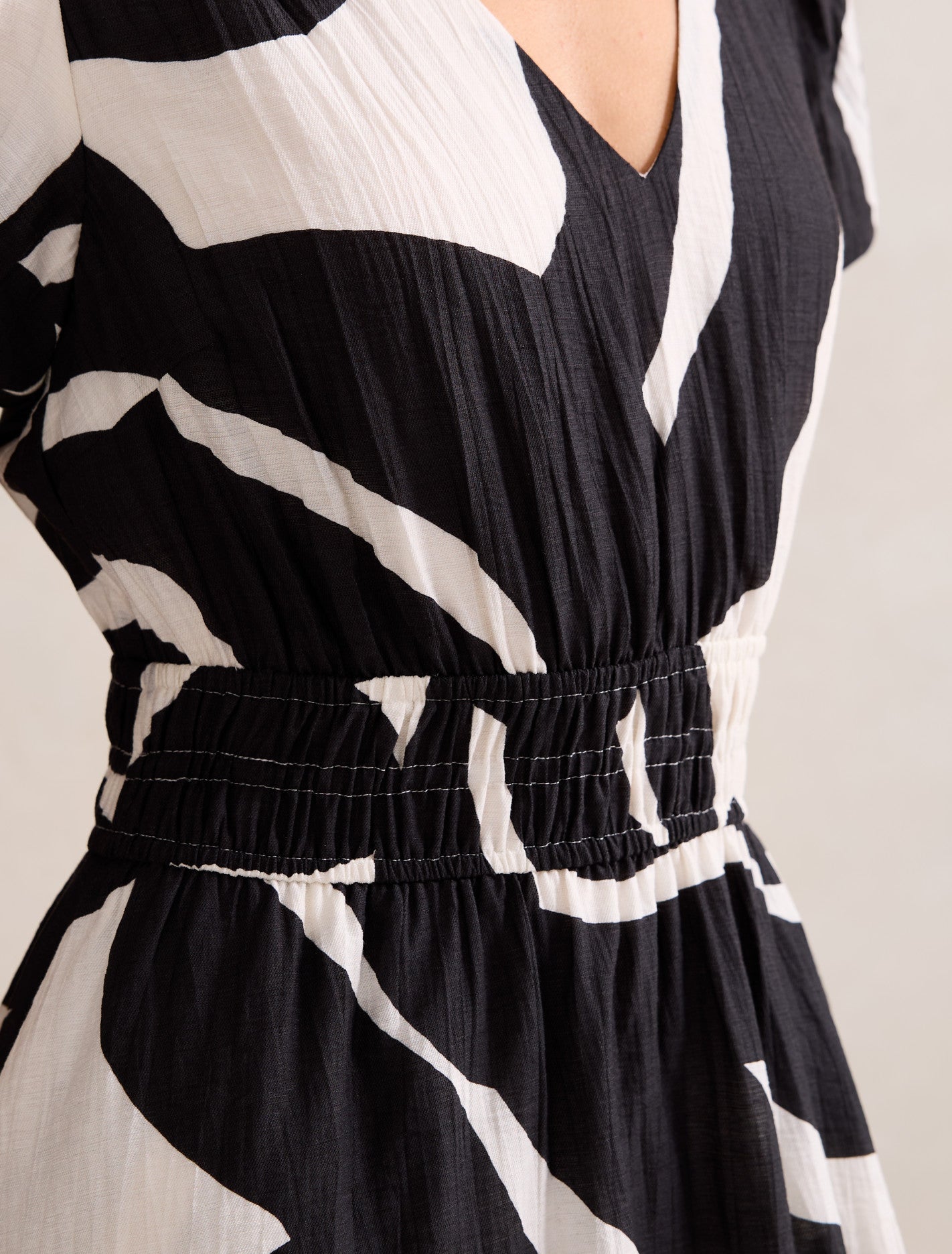 Mara Puff Sleeve Cotton Midi Dress