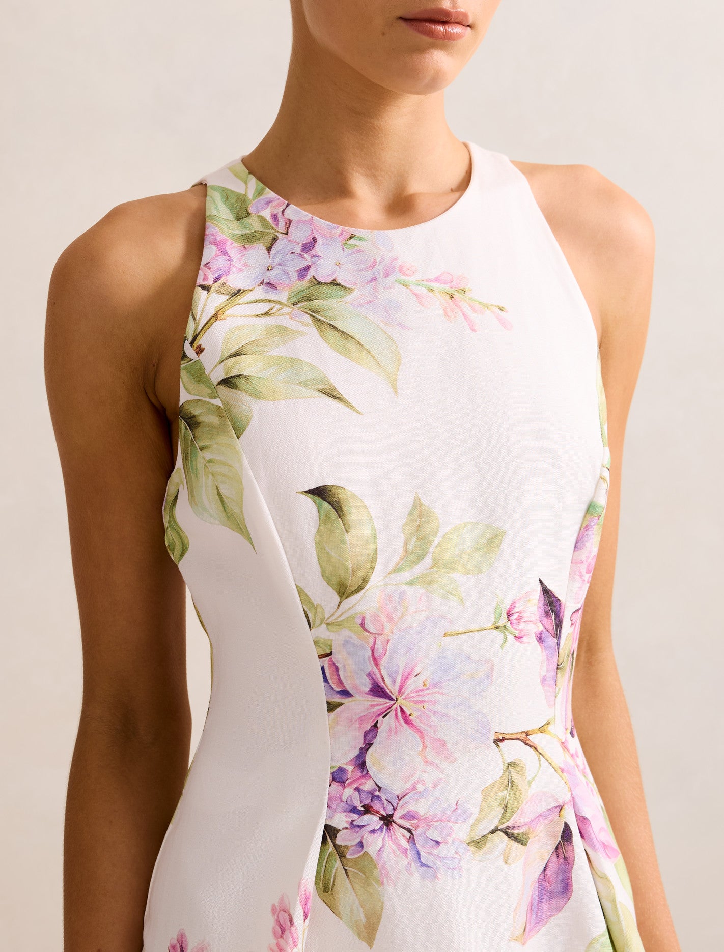 Sophia High Neck Printed Midi Dress Forever New