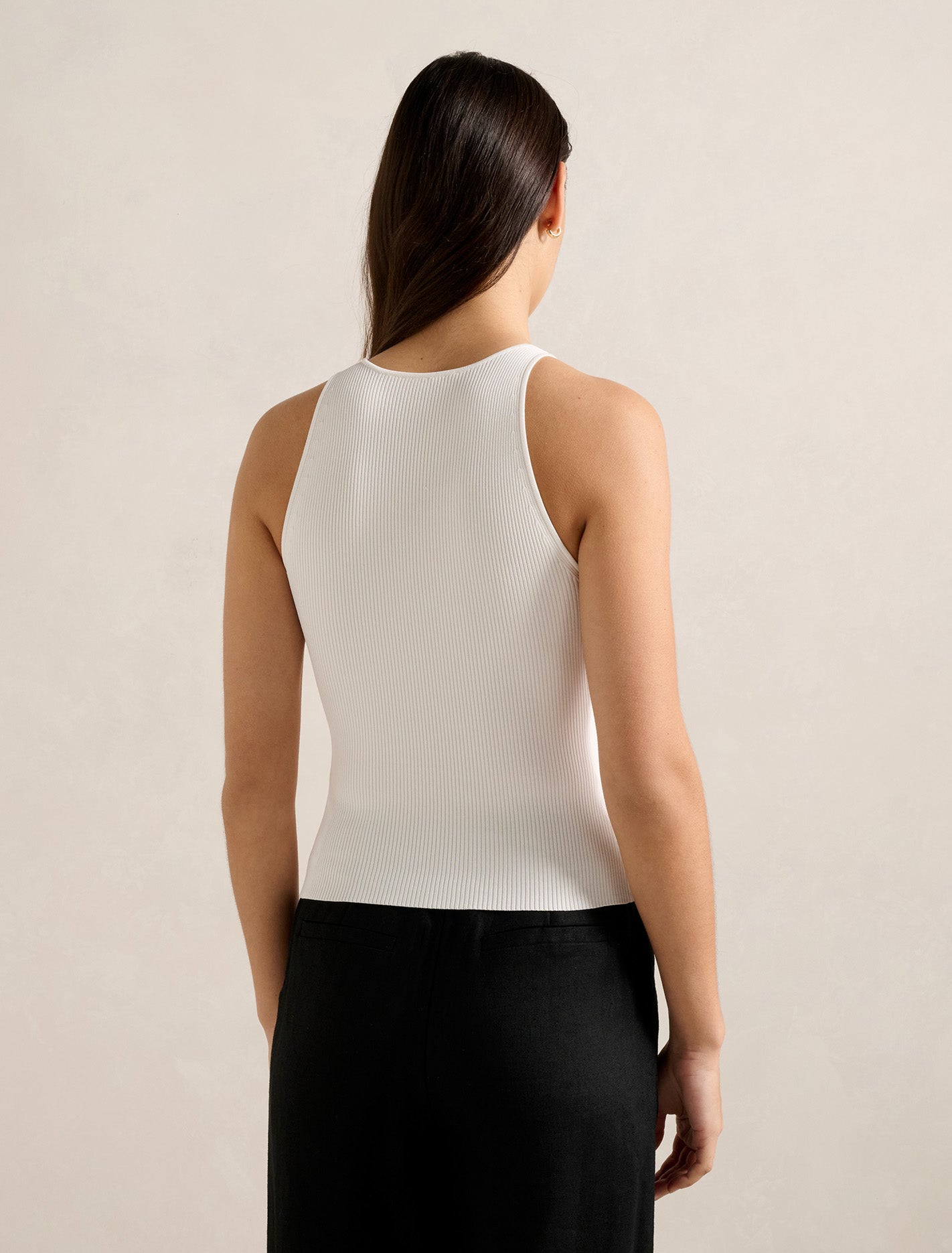 Carla Racer Knit Rib Tank Top Forever New
