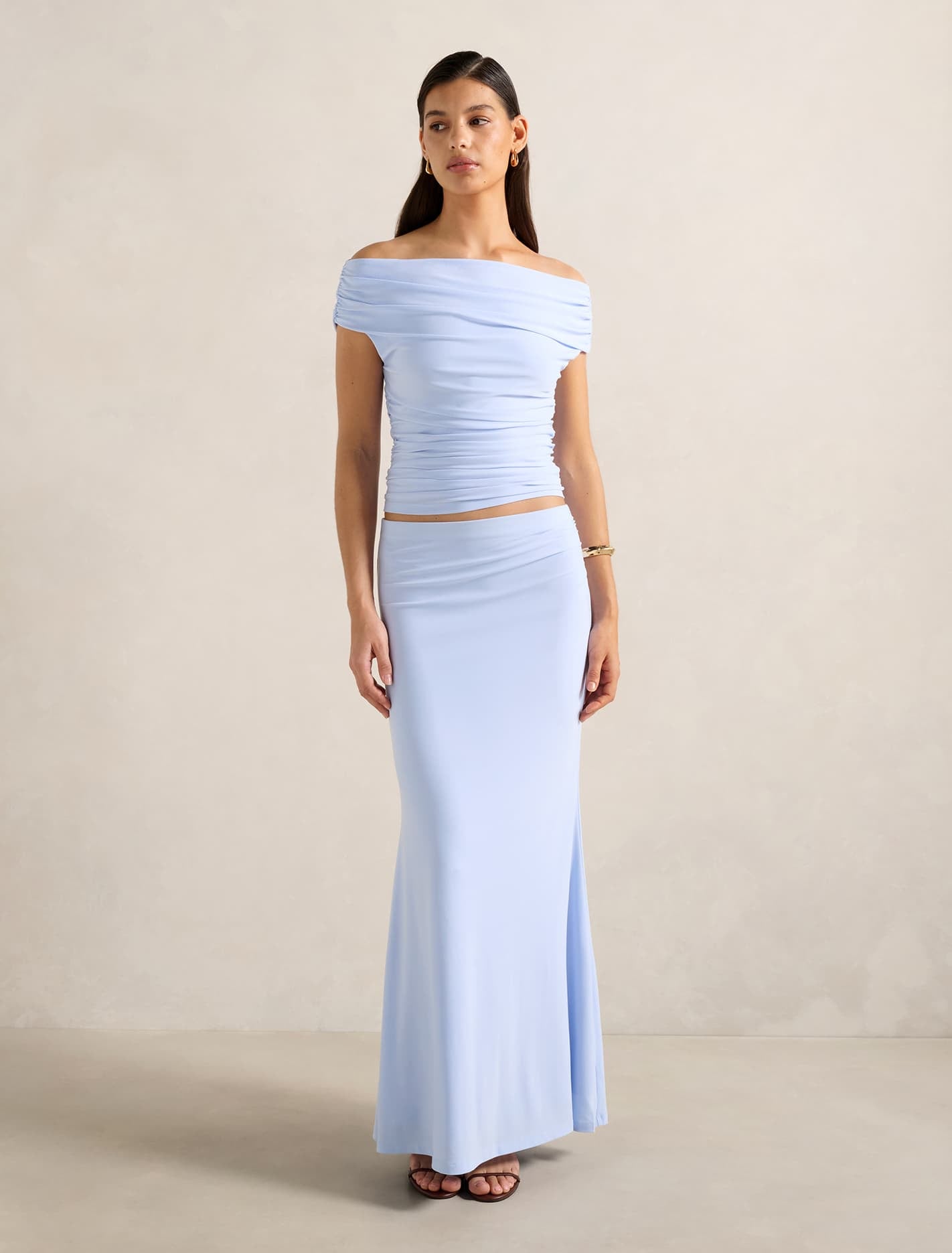 Mimi Flute Maxi Skirt Forever New