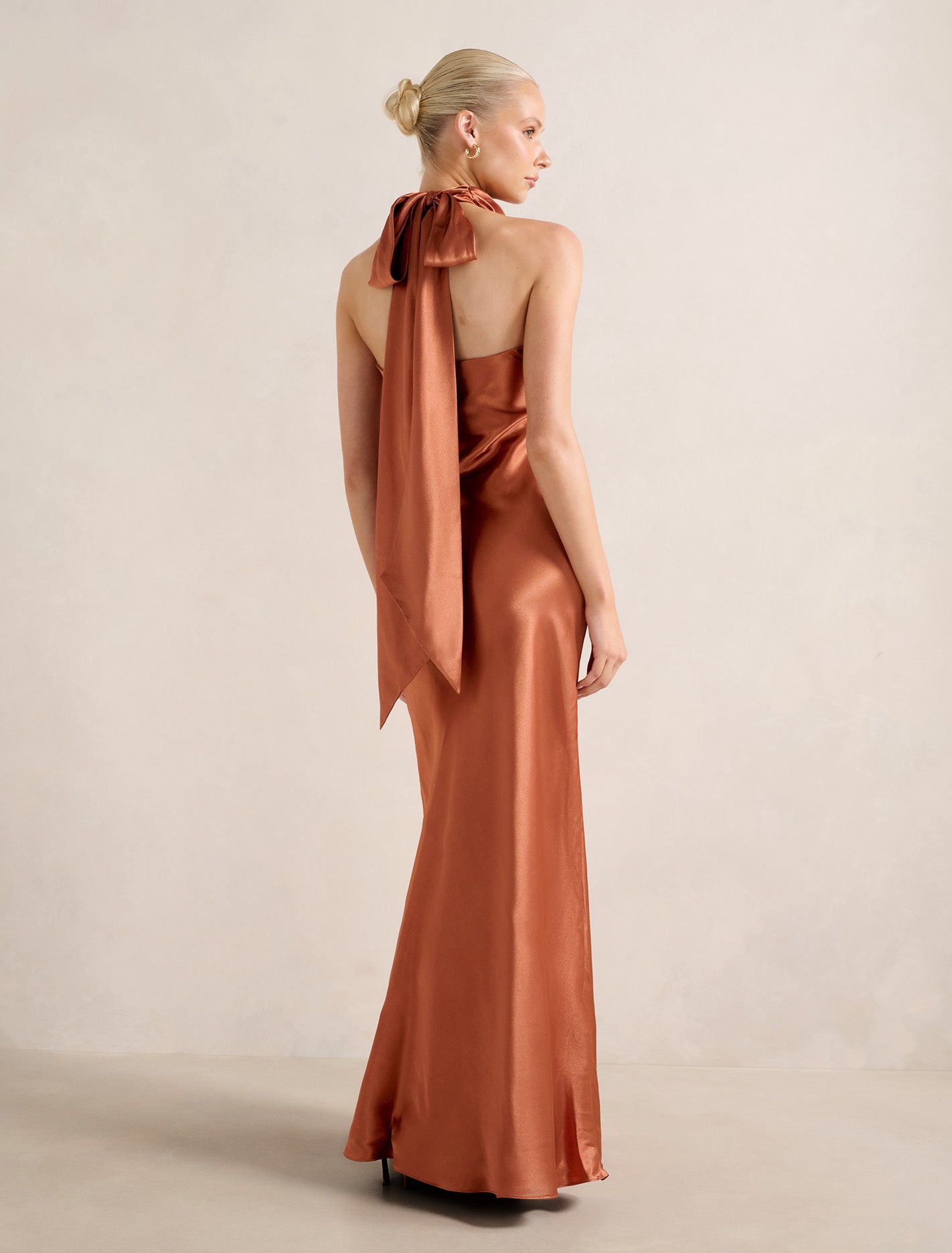 Clementine High Neck Satin Maxi Dress Forever New