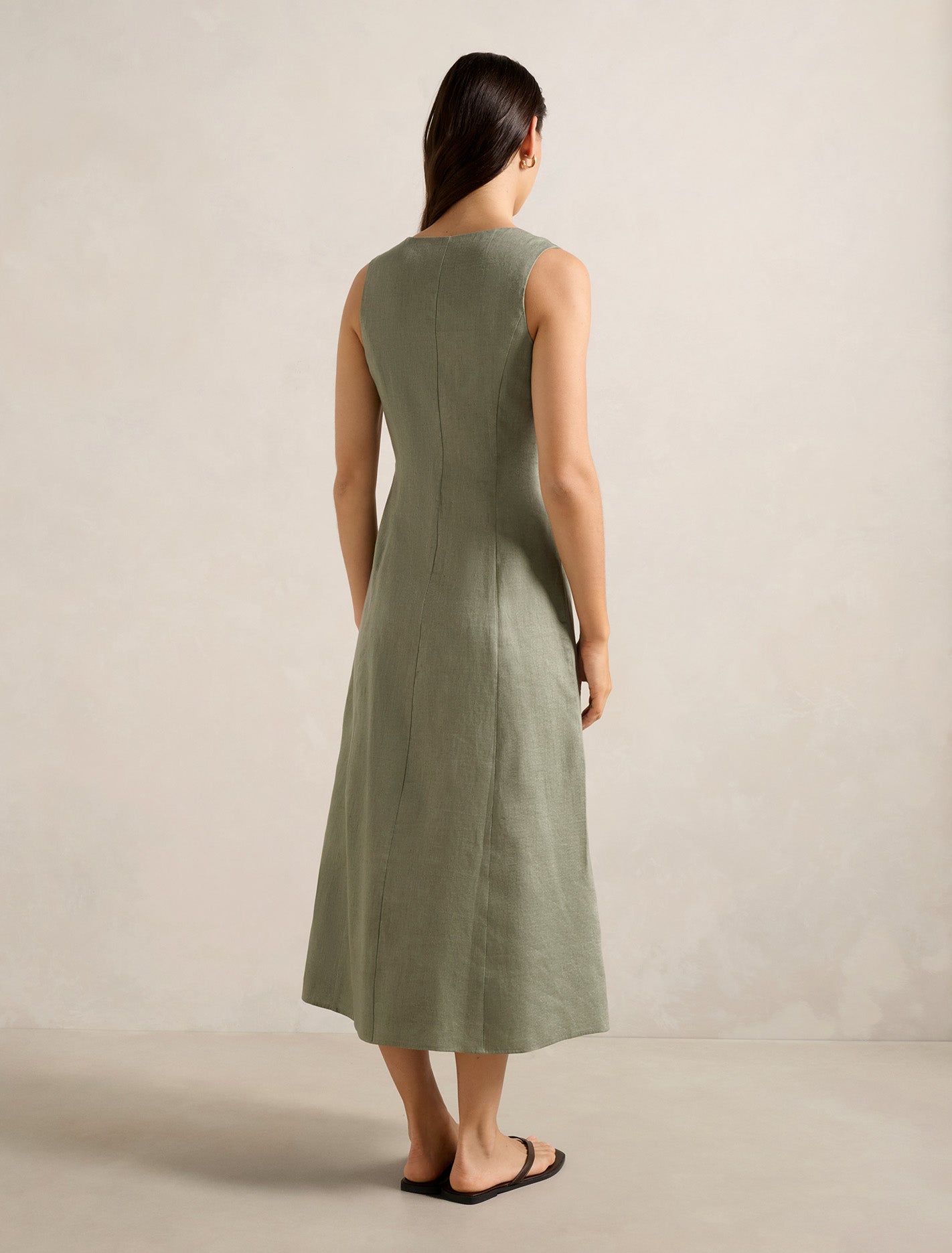 Elina Button Down Midi Dress