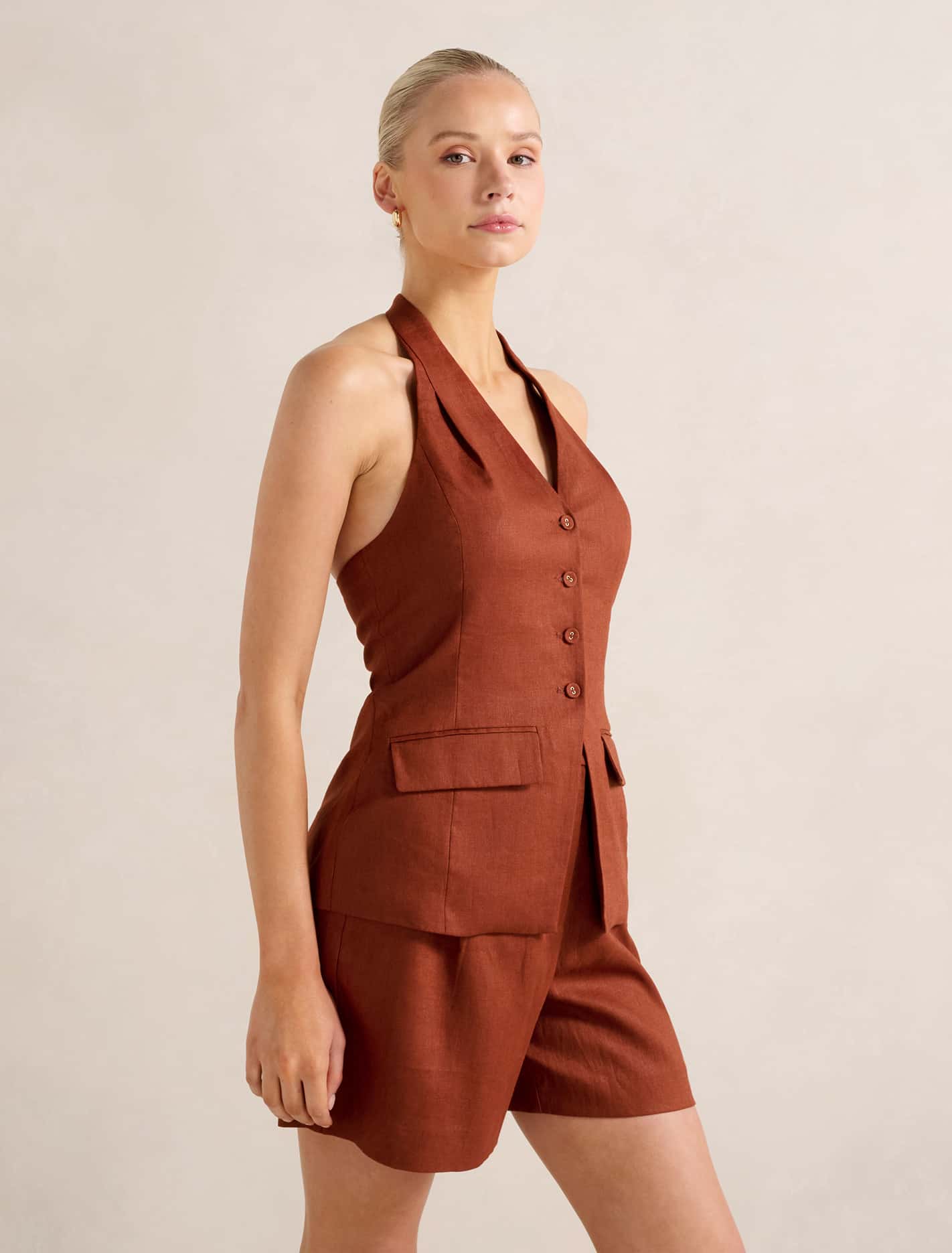 Saxon Halter Waistcoat Forever New