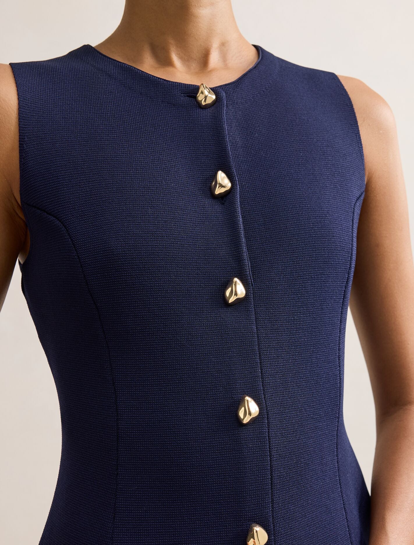 Lucienne Petite Fit And Flare Knit Mini Dress Forever New