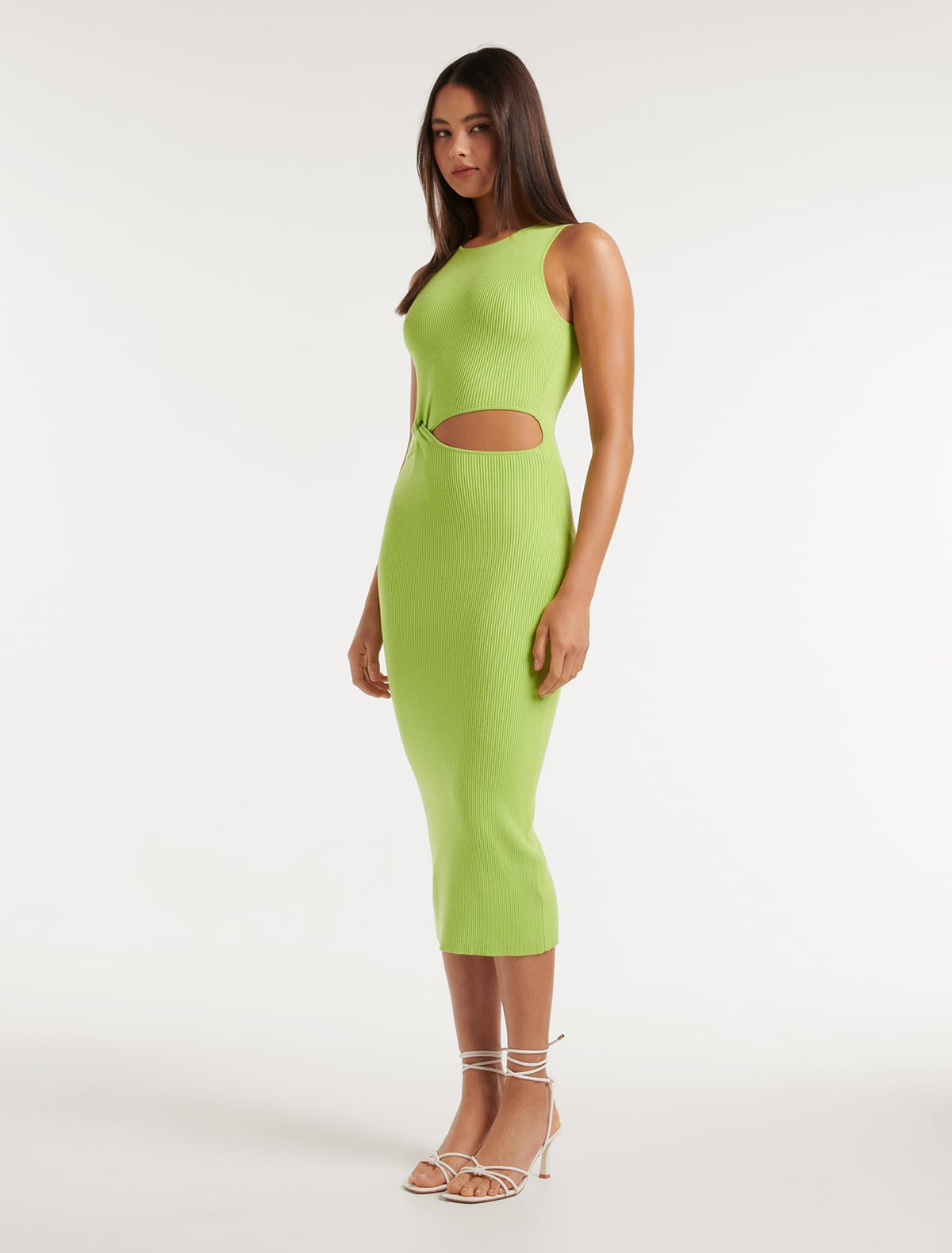 Leonie Twist Cut Out Knit Dress Forever New