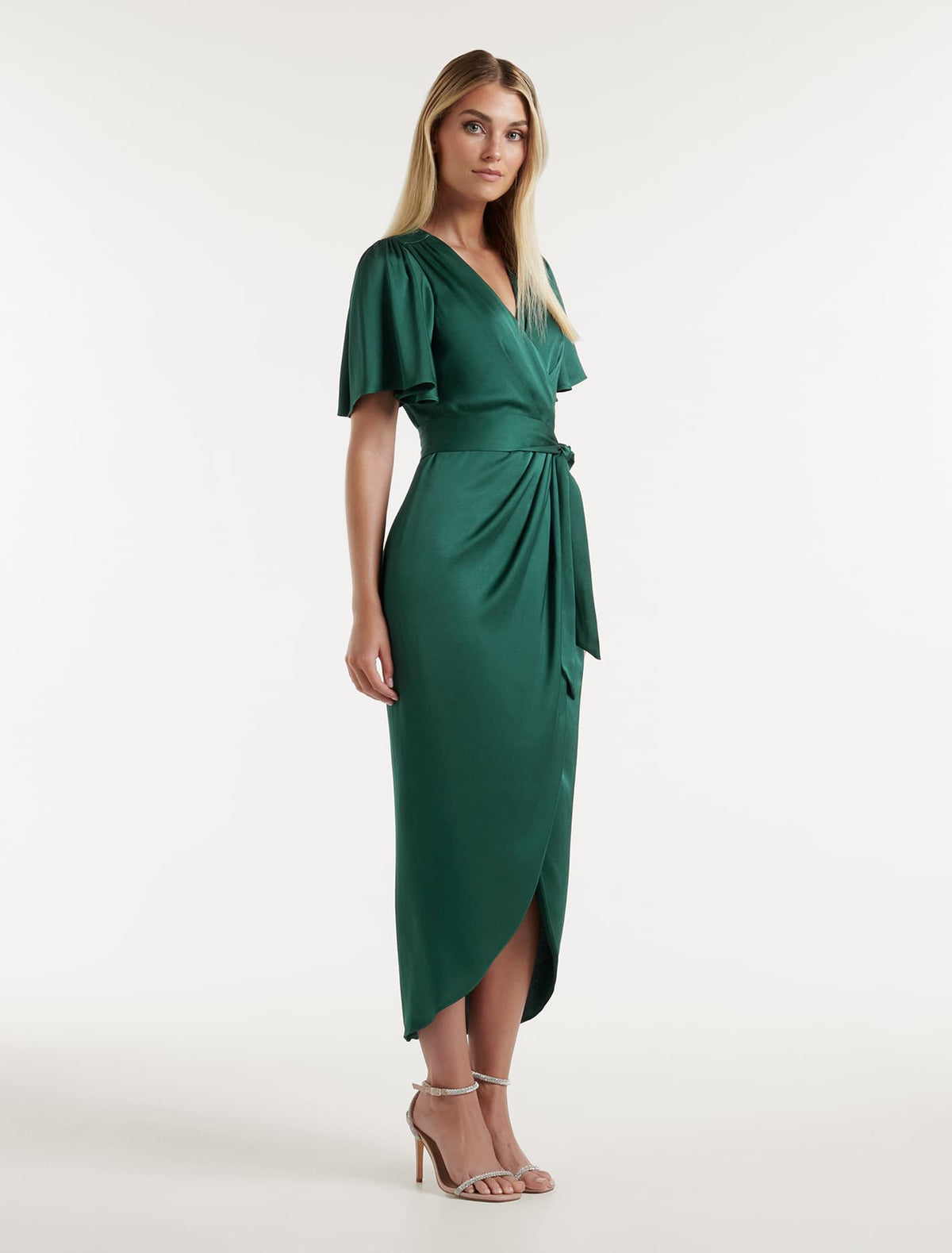 Carolina Satin Midi Dress Forever New