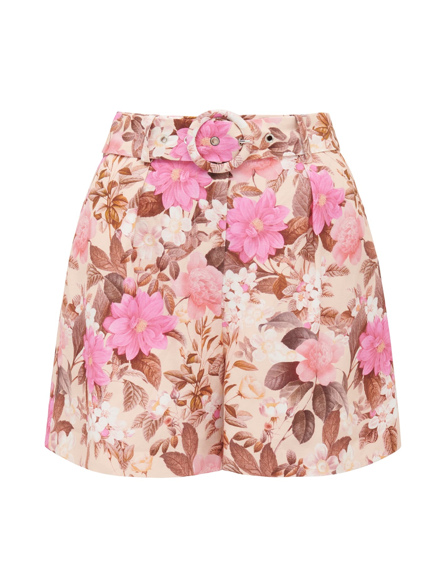 Kiara Belt Linen Blend Shorts Forever New