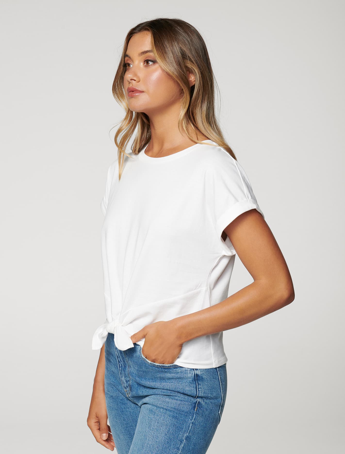 Nellie Tie Front T-Shirt Forever New