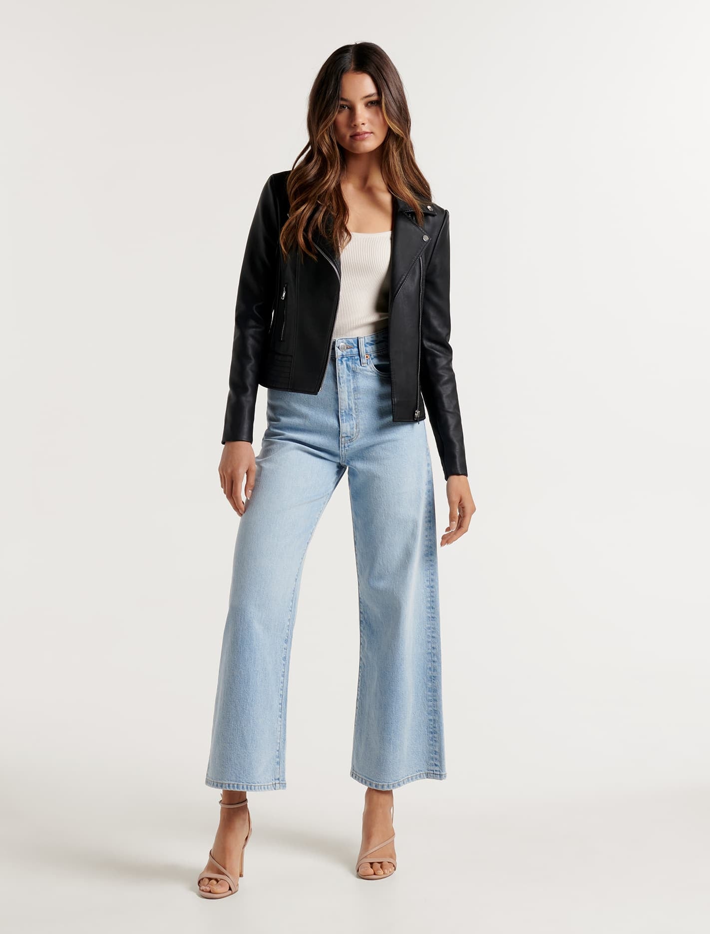 Skye PU Biker Jacket Forever New