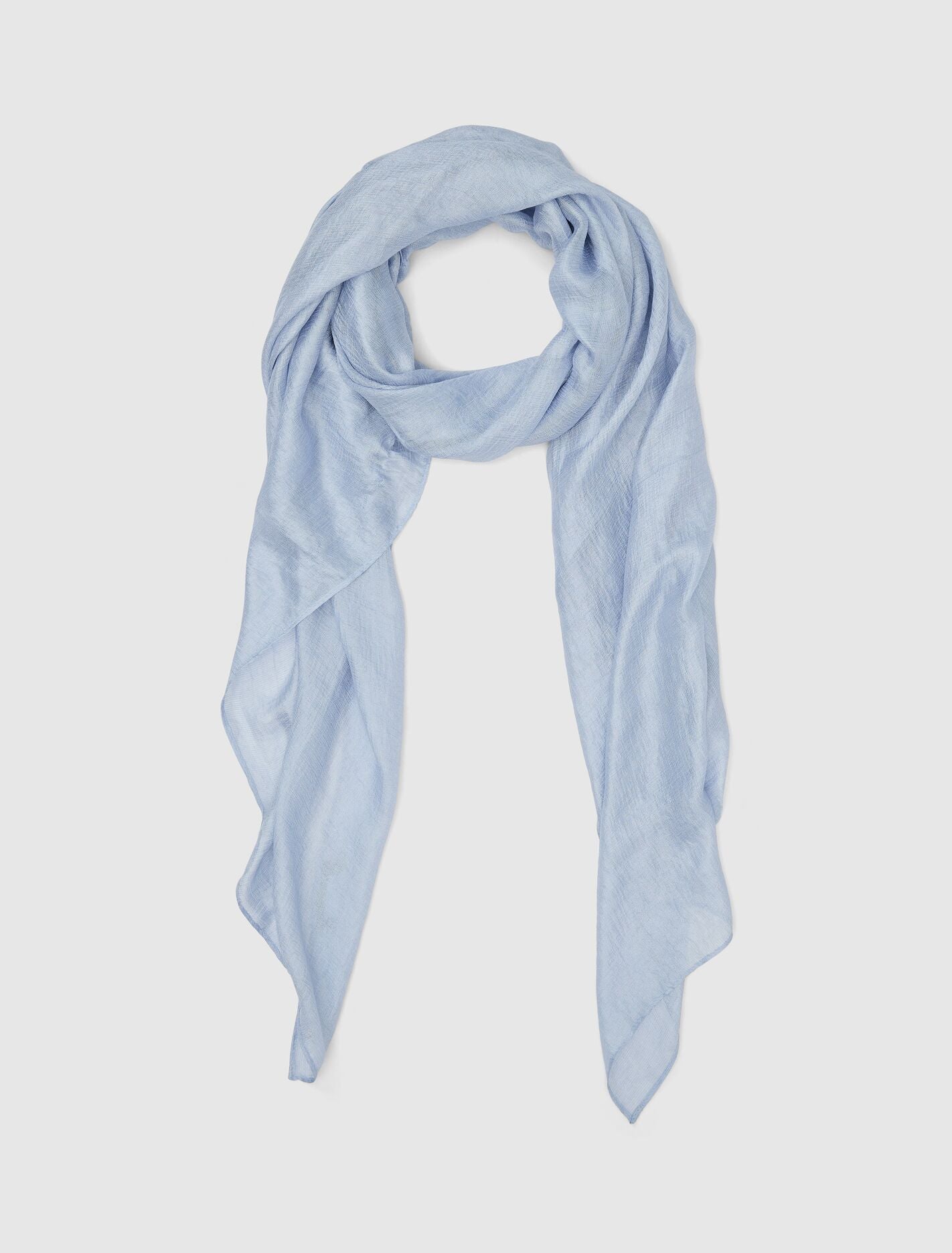 Harper Metallic Scarf 0 Pale Blue Forever New