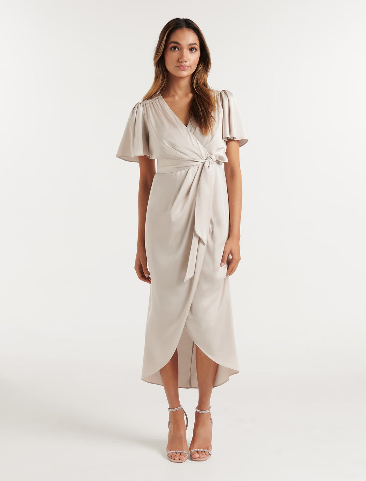 Carolina Satin Midi Dress Forever New