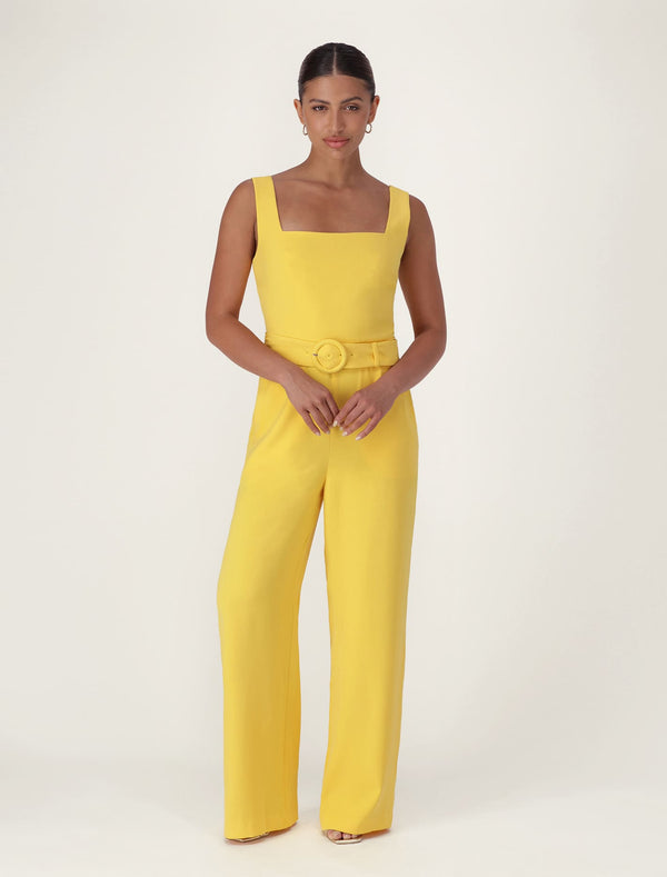 Marie Square Neck Belted Jumpsuit Forever New