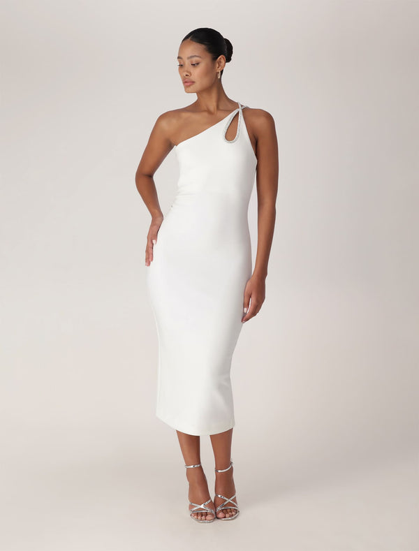 Jasmine Teardrop Bodycon Midi Dress Forever New