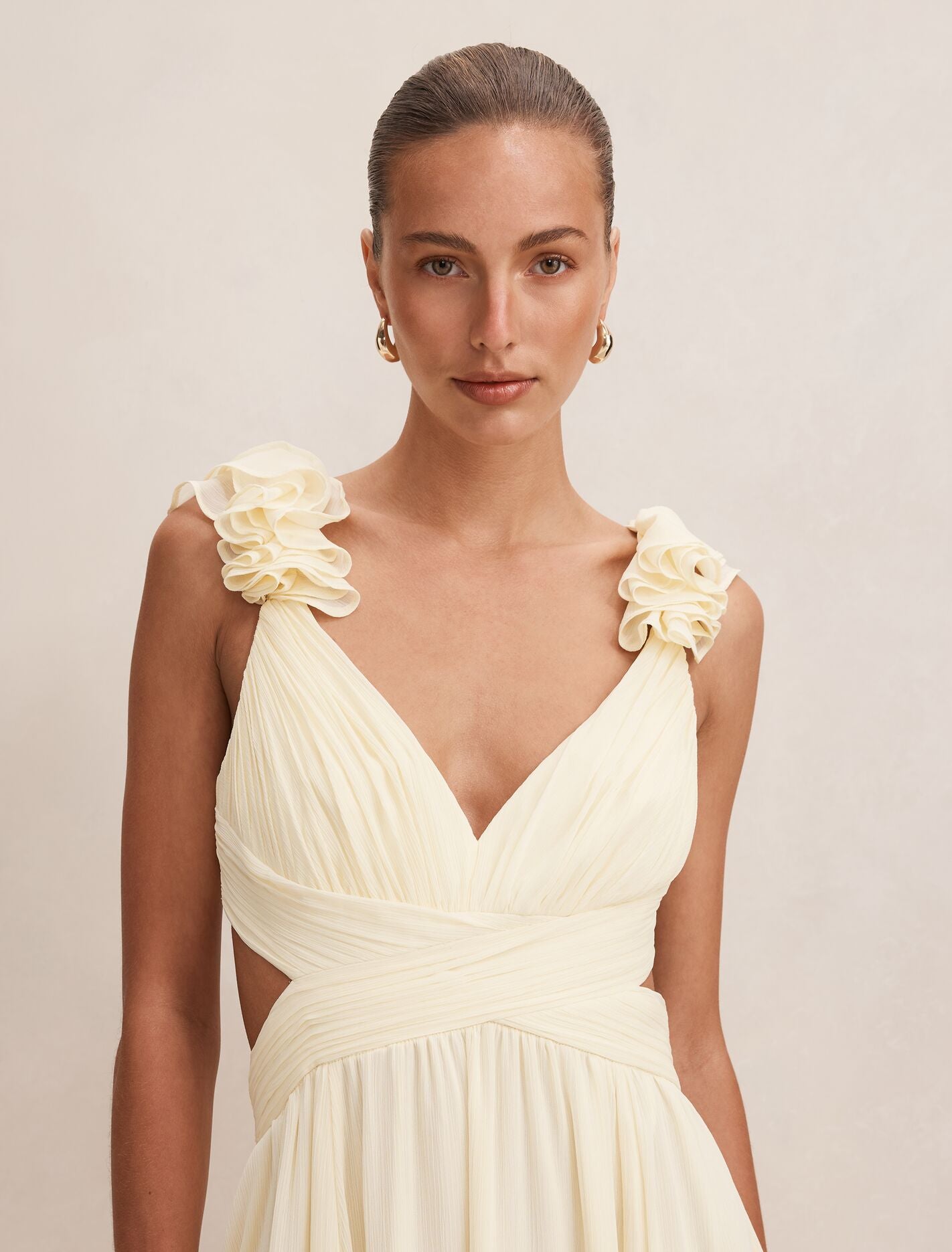 Selena Ruffle Shoulder Maxi Dress Forever New