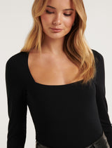 Halsey Square Neck Top Forever New