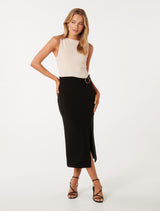 Viviana Hardware Twist Midi Skirt Forever New