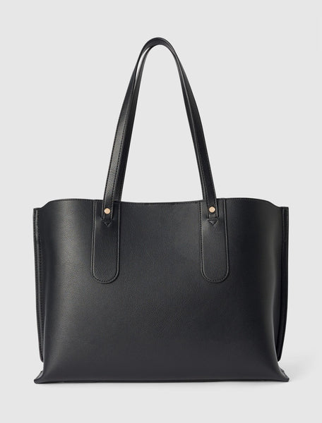 LYFT BIG SIZE TOTE BAG ブラック Clarissa Tag Laptop Tote Bag Black | Forever New