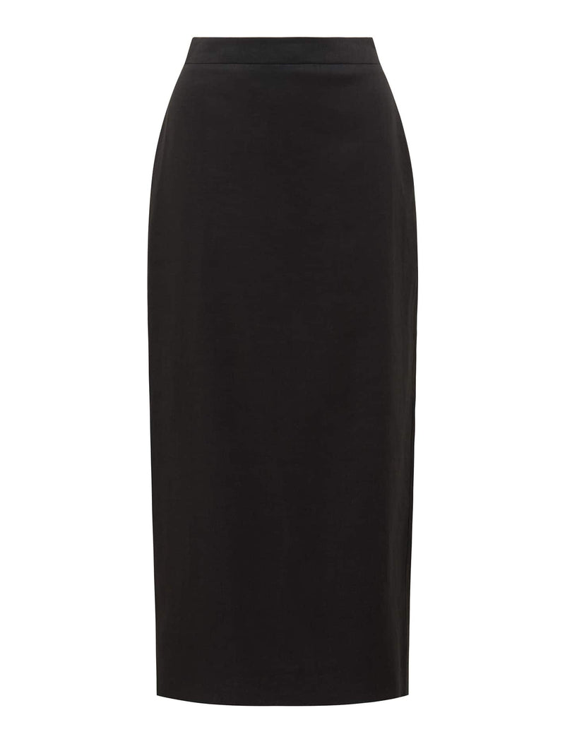 Lucy Linen Column Midi Skirt Forever New
