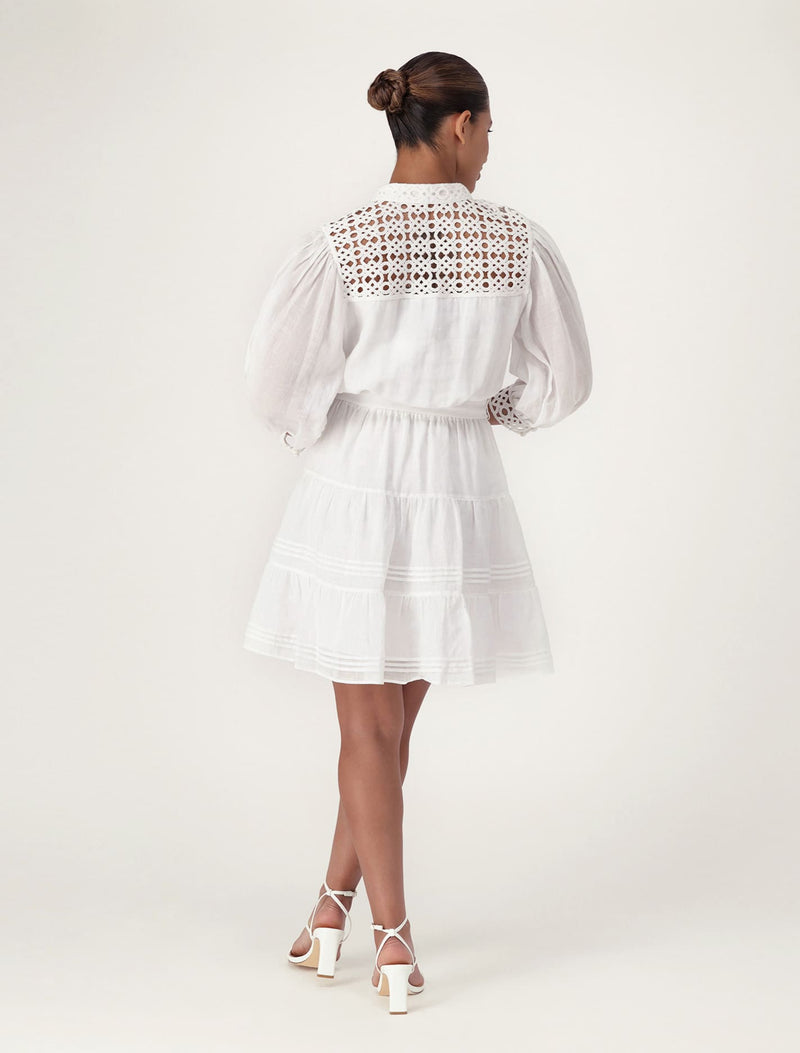Cecilia Crochet Trim Mini Dress Forever New