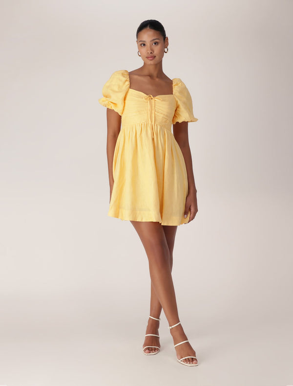 Phoebe Ruched Bodice Mini Dress Forever New
