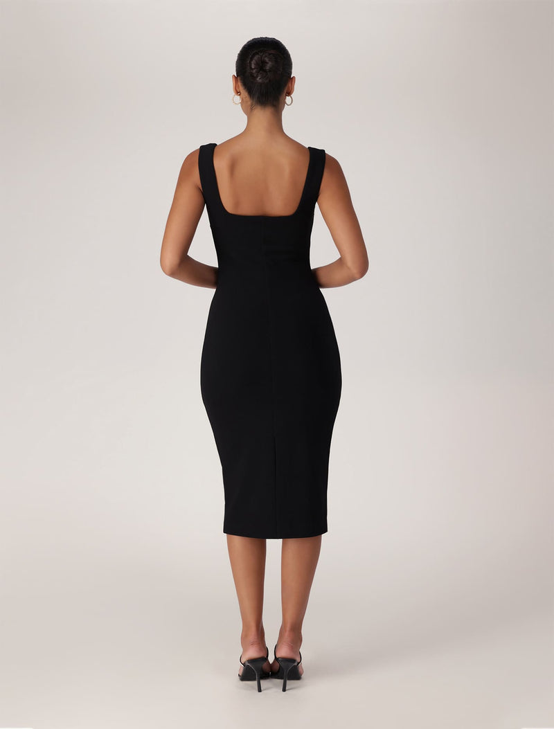 Kerry Bodycon Midi Dress Black | Forever New