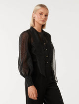 Vienna Organza Blouse Forever New