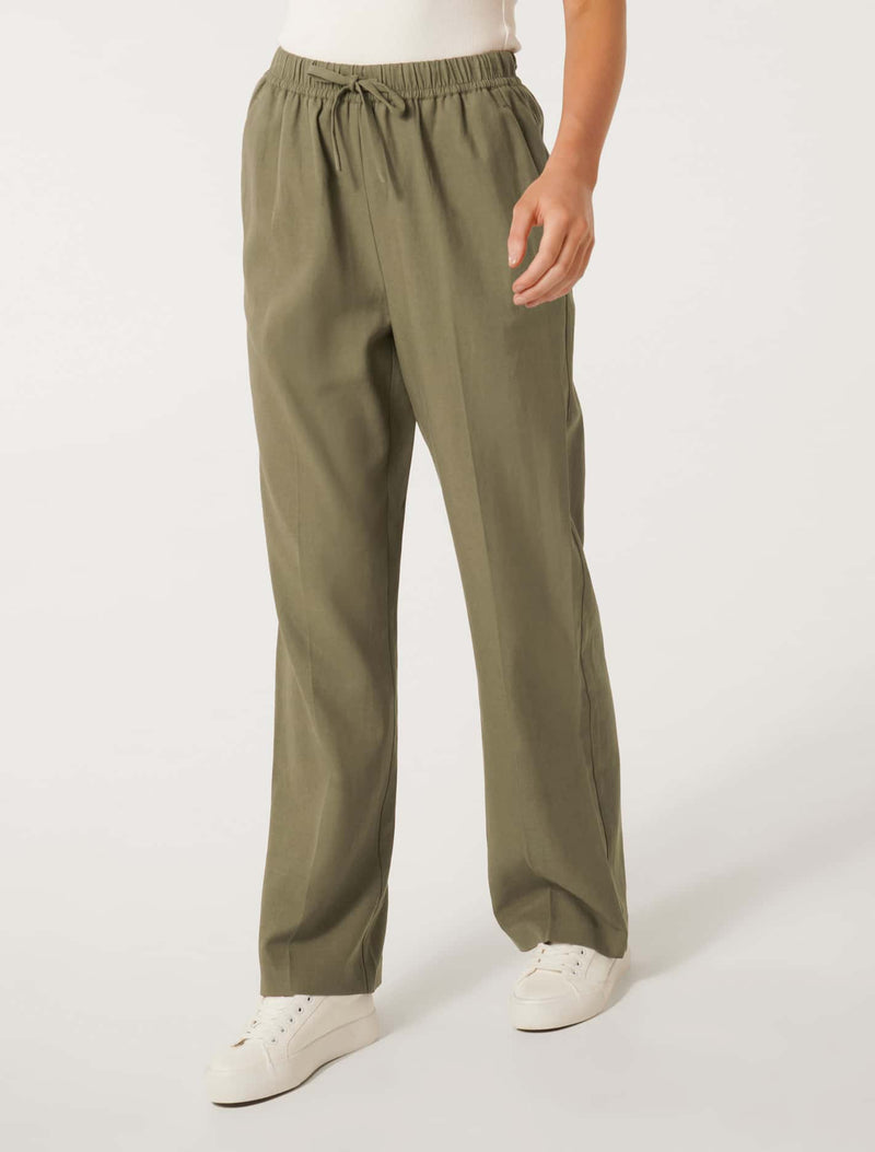 Indie Linen Blend Pants Forever New