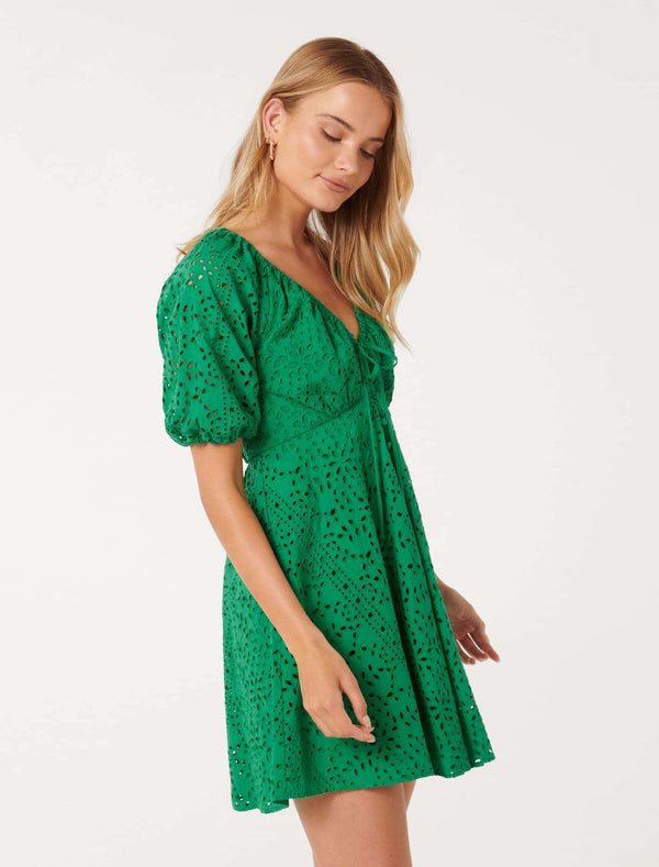 Darcie Embroidered Mini Dress Forever New
