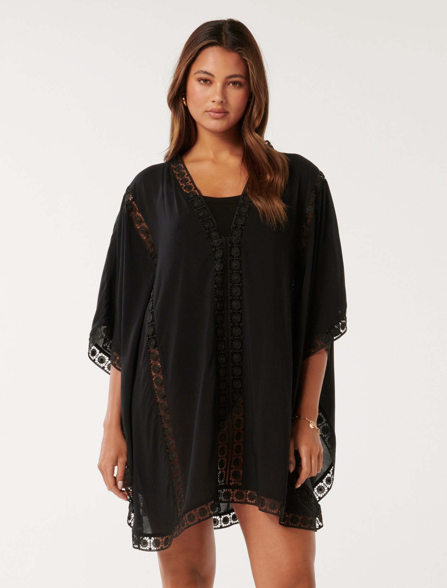 Kayla Poncho Black | Forever New