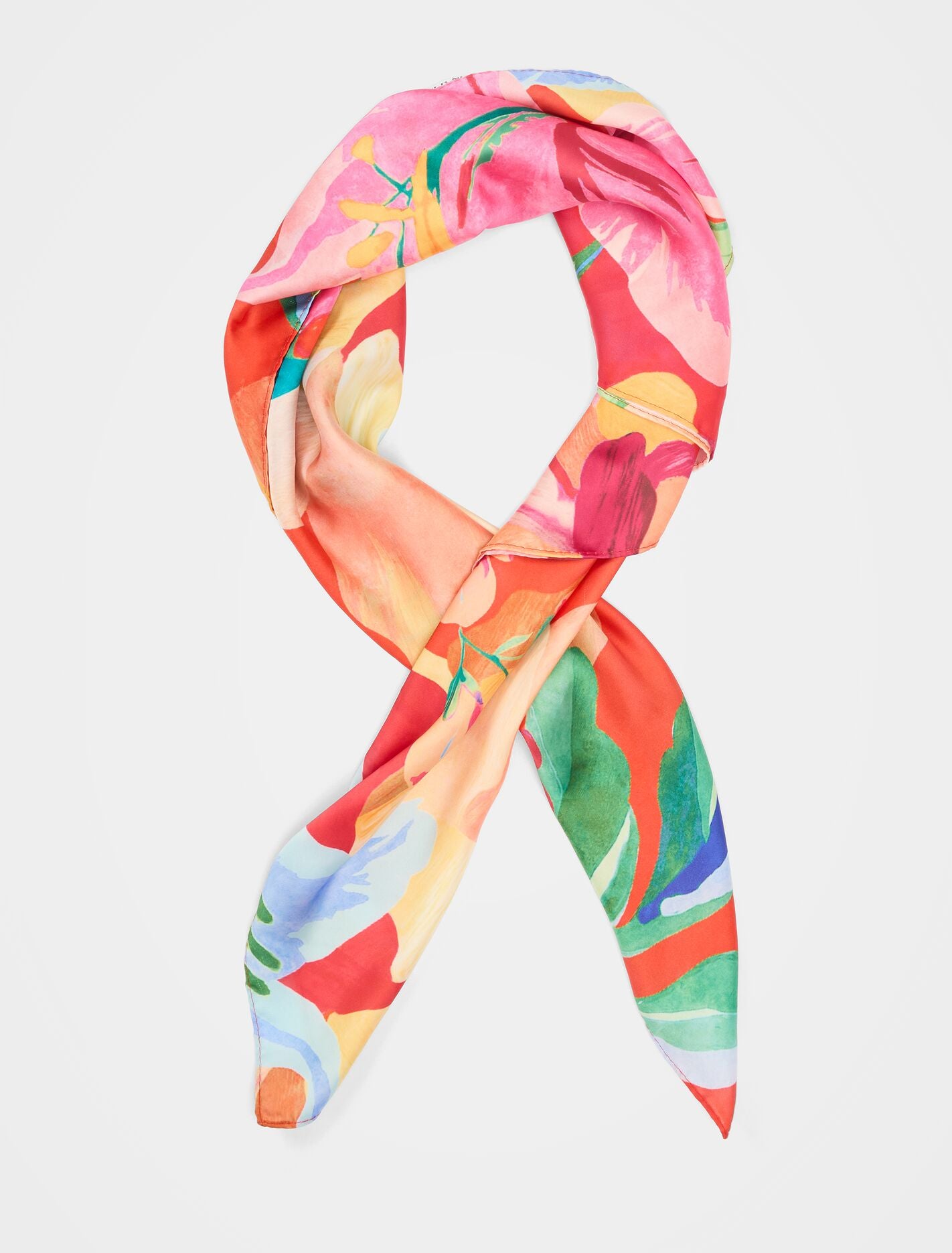 Gabbie Satin Scarf 0 Solar Tropical Forever New