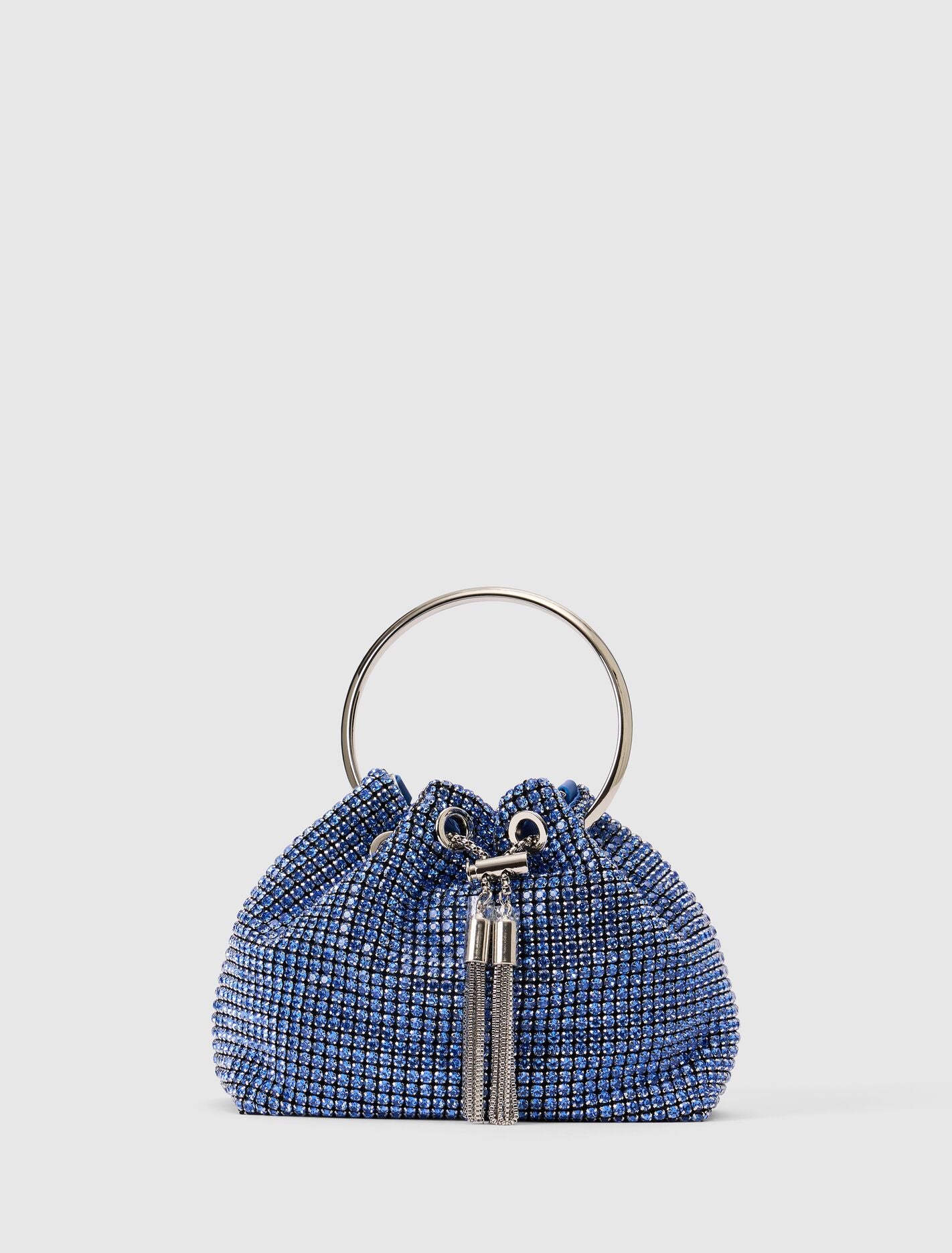 Skylah Sparkle Metal Handle Clutch 0 Dove Blue Forever New