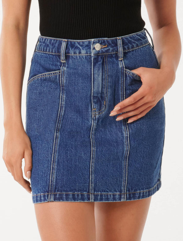 Kaylie Denim Mini Skirt Forever New