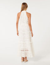 Angie Embroidered Halter Dress Forever New